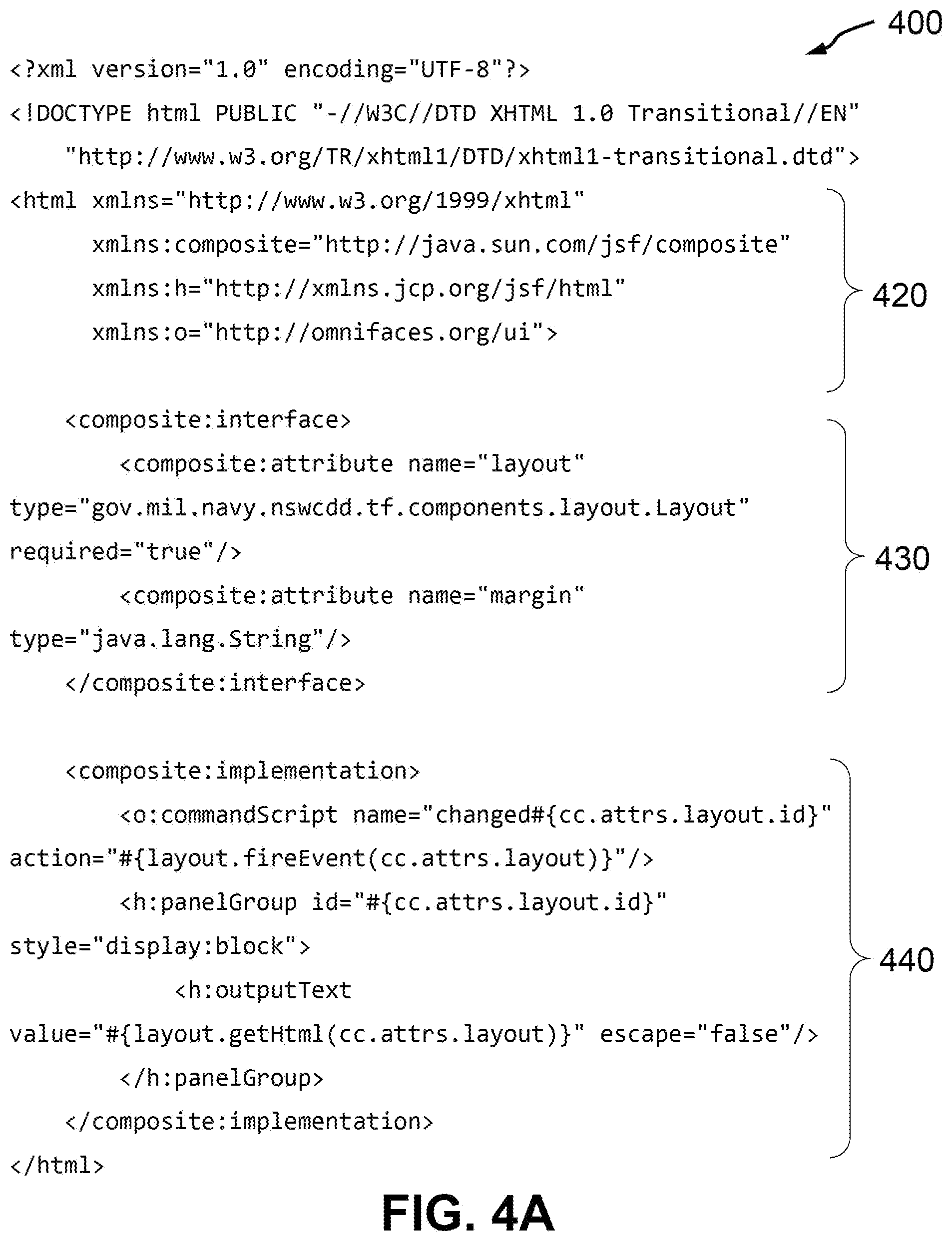 Patent US12314532 Figure 4 – Web application of component-based HMTL originating on server