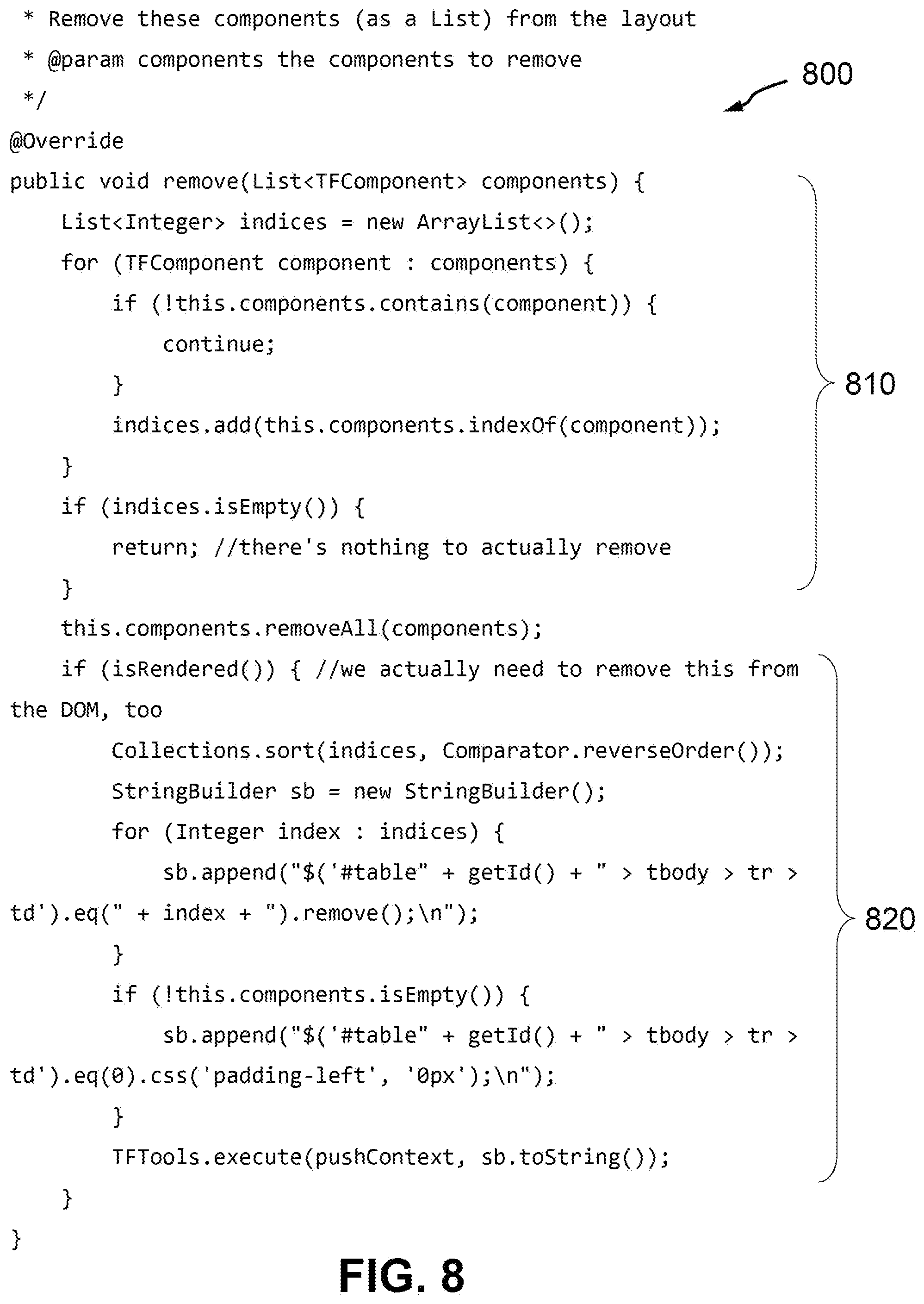 Patent US12314532 Figure 11 – Web application of component-based HMTL originating on server