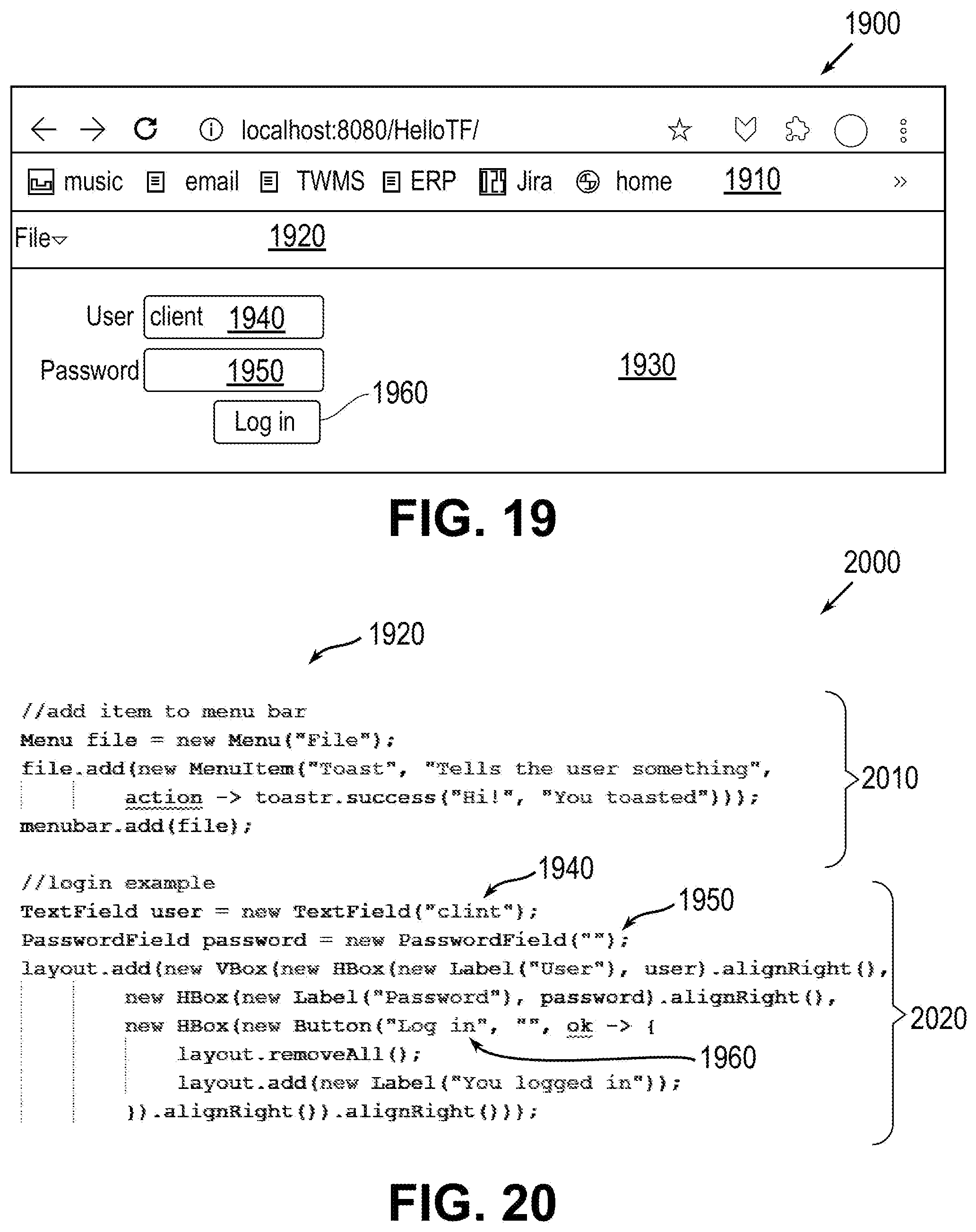 Patent US12314532 Figure 18 – Web application of component-based HMTL originating on server
