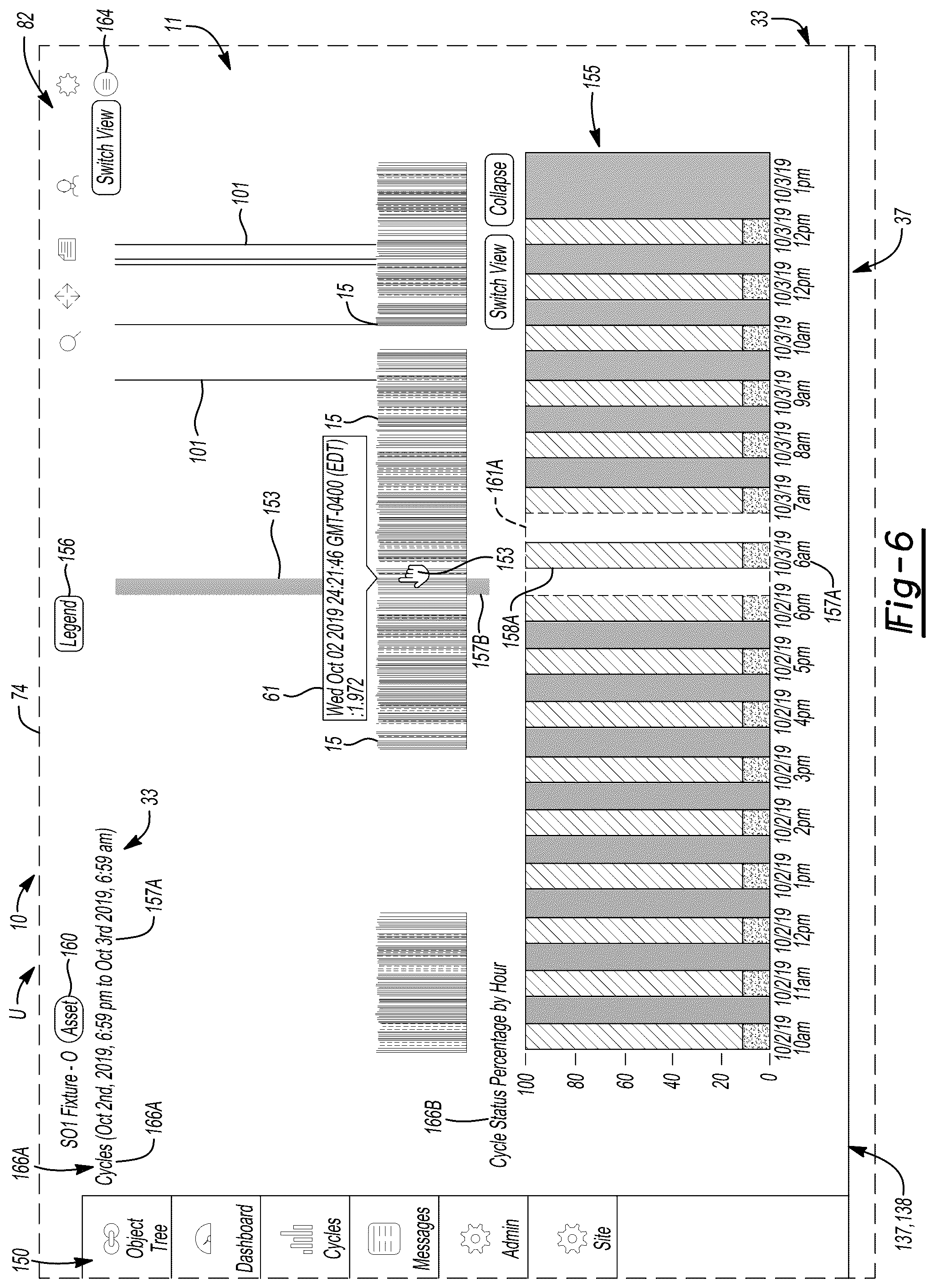 Patent US12314534 Figure 6 – Automation management interface with multiple asset display