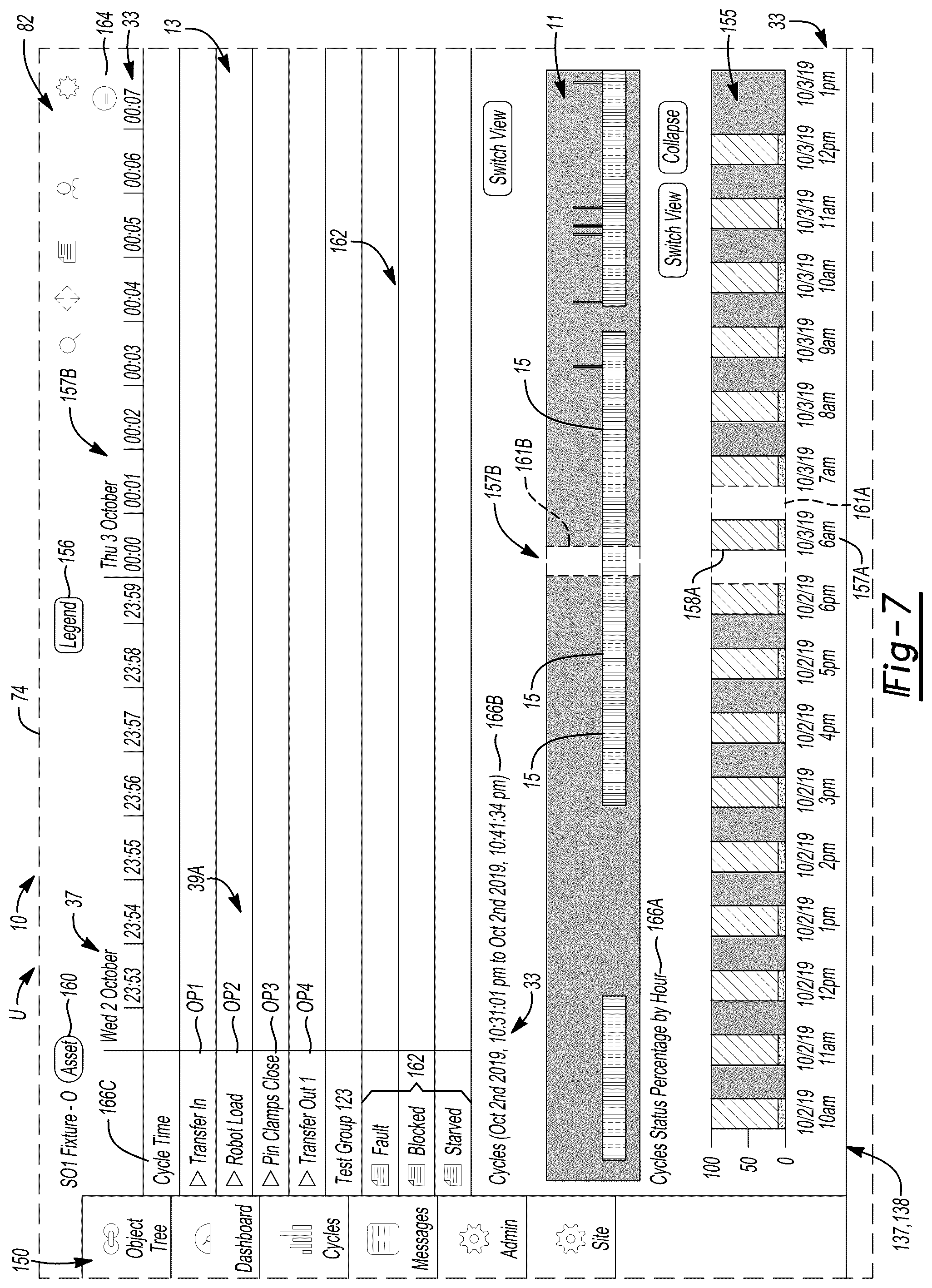 Patent US12314534 Figure 7 – Automation management interface with multiple asset display