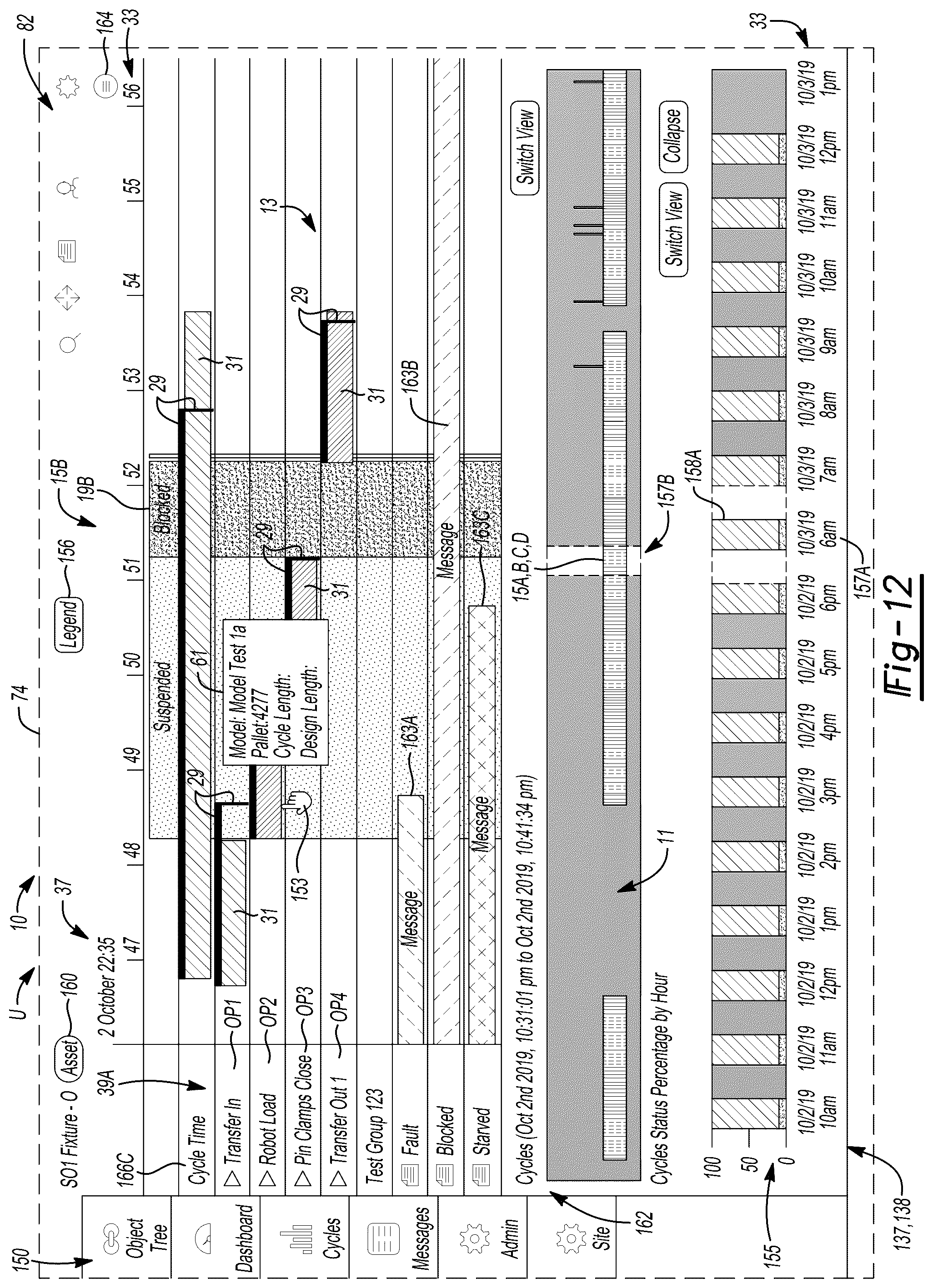 Patent US12314534 Figure 12 – Automation management interface with multiple asset display