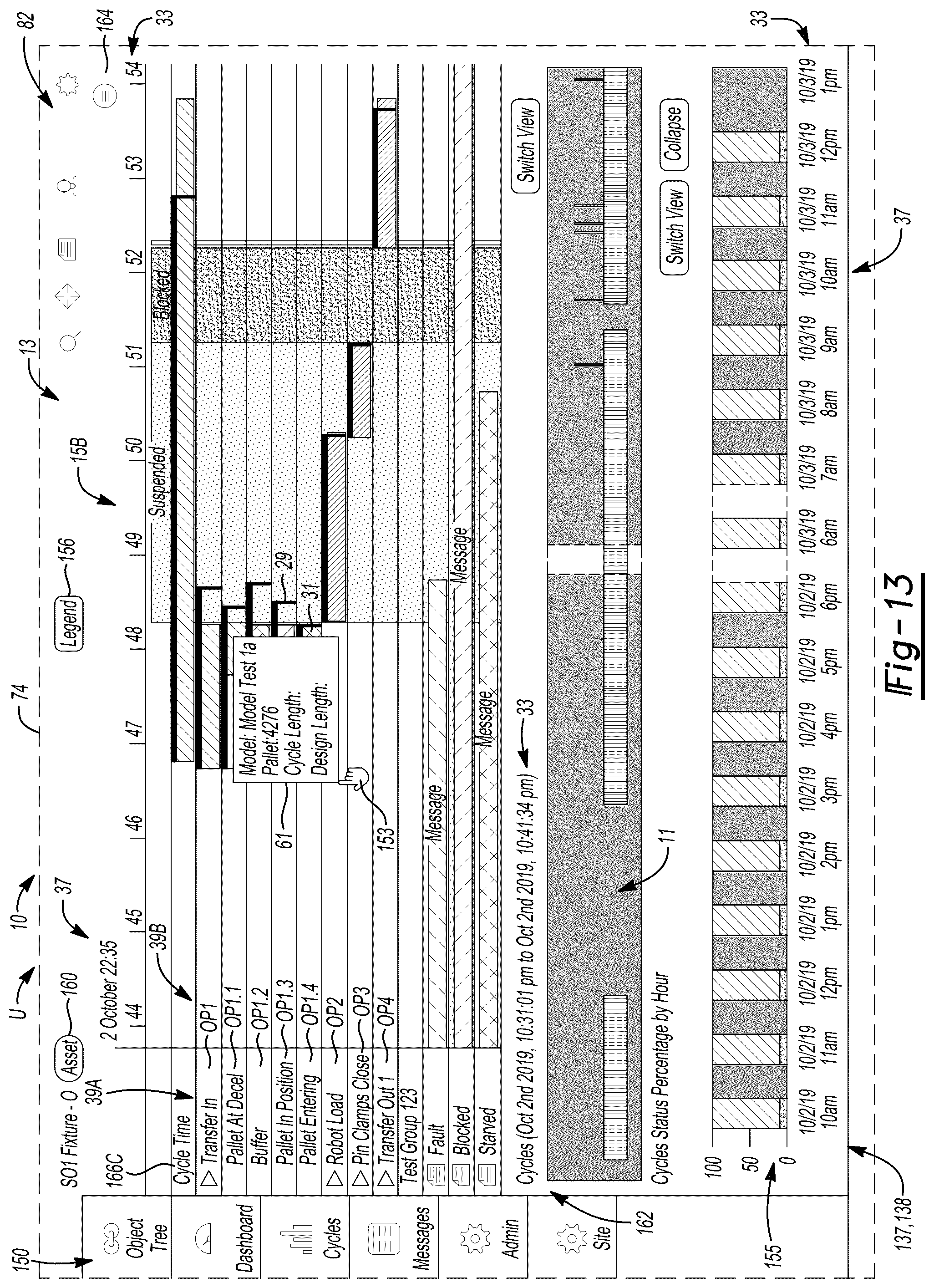 Patent US12314534 Figure 13 – Automation management interface with multiple asset display