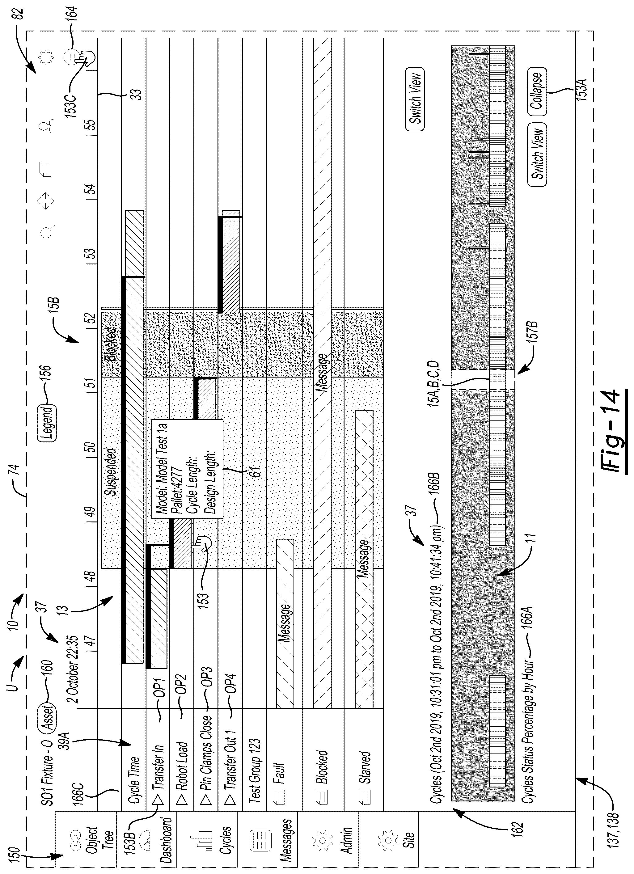 Patent US12314534 Figure 14 – Automation management interface with multiple asset display