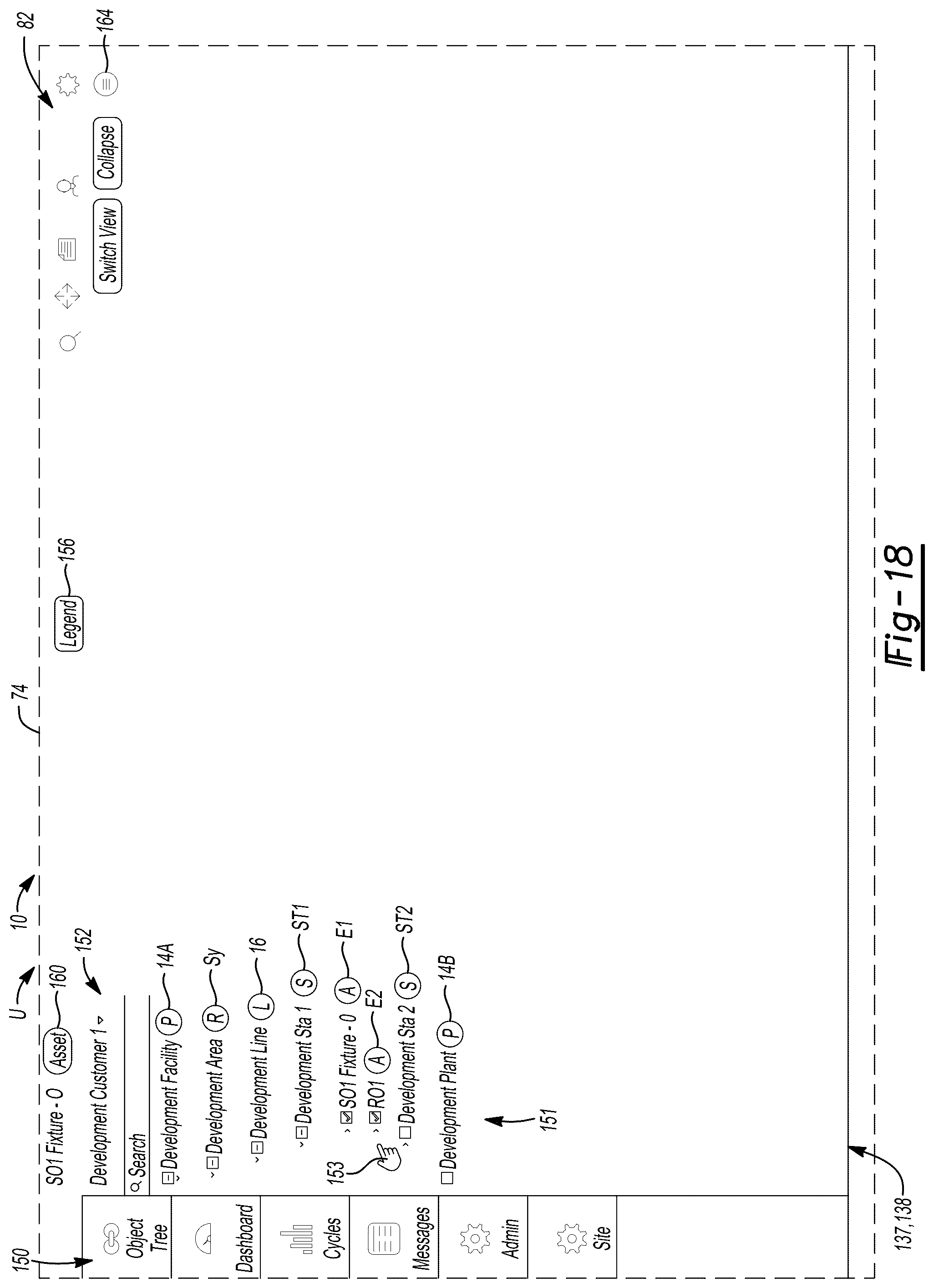 Patent US12314534 Figure 18 – Automation management interface with multiple asset display