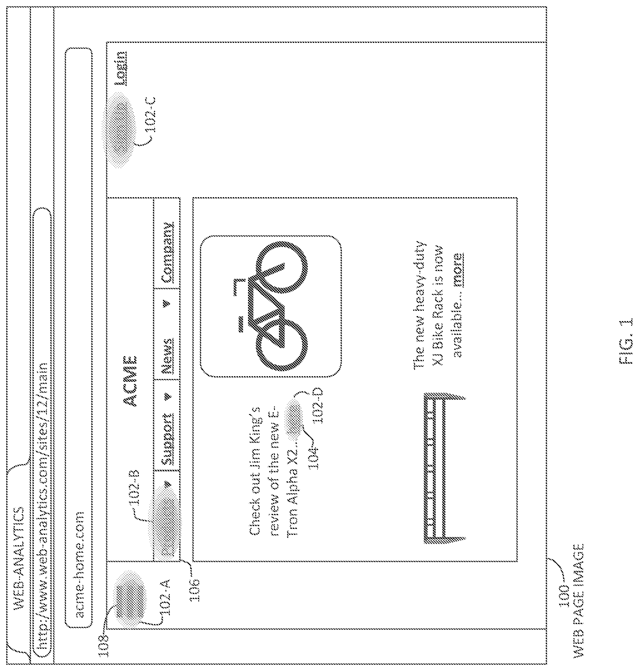 Patent US12314538 Figure 1 – Interactive heatmaps for websites
