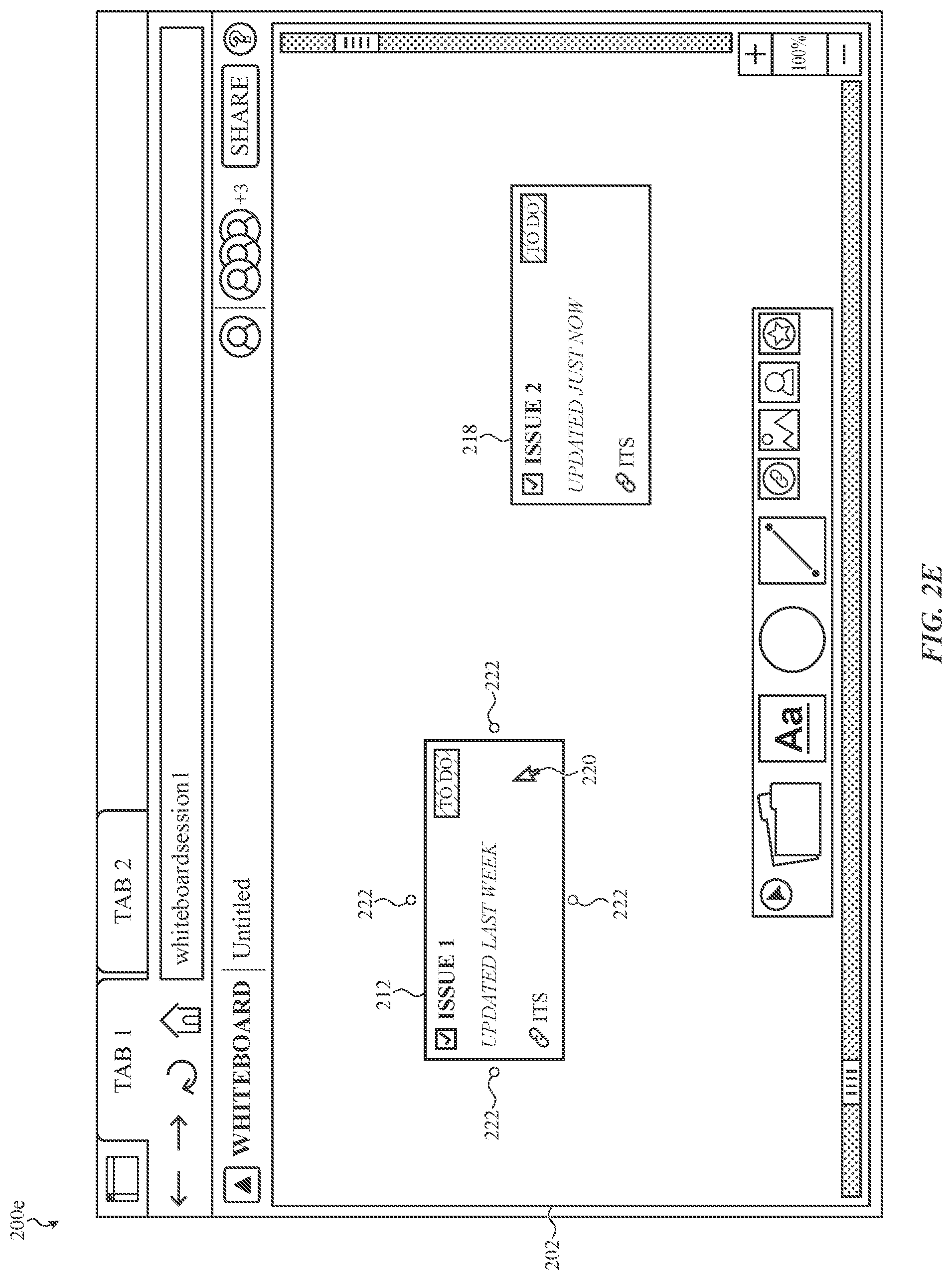 Patent US12314543 Figure 6 – Virtual whiteboarding application for visualizing and organizing issues from an issue tracking system