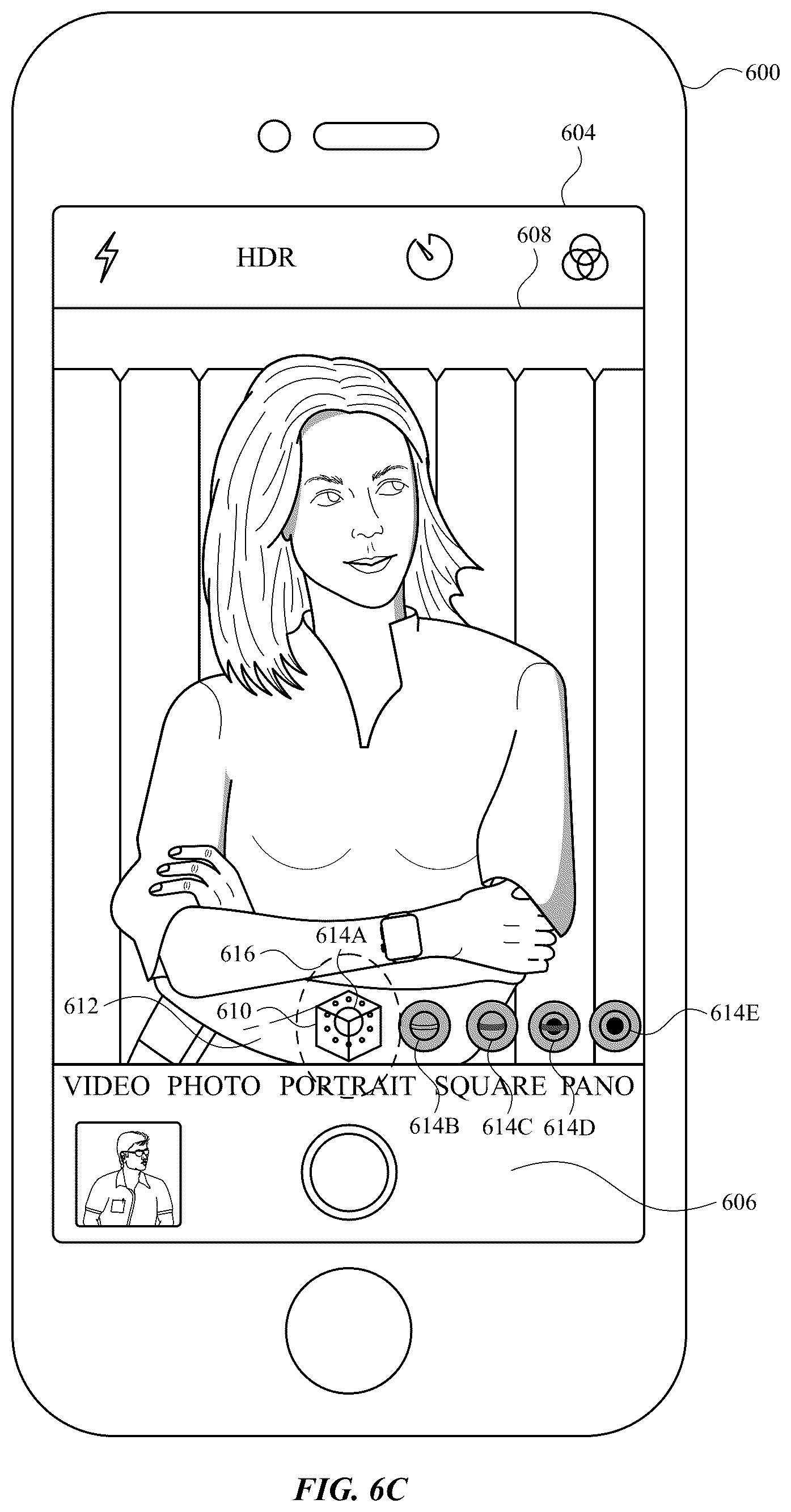 Patent US12314553 Figure 17 – User interface camera effects
