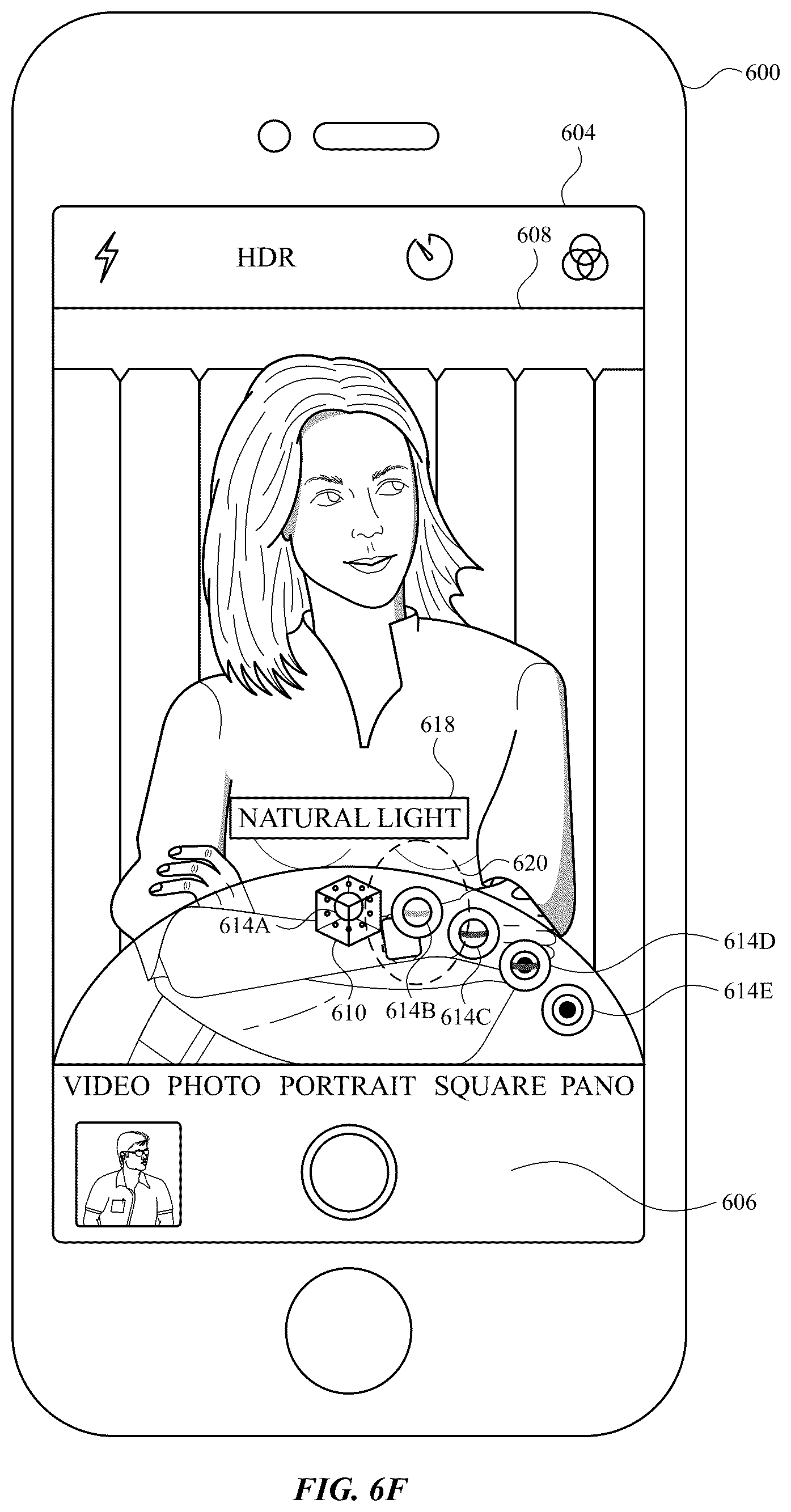 Patent US12314553 Figure 20 – User interface camera effects