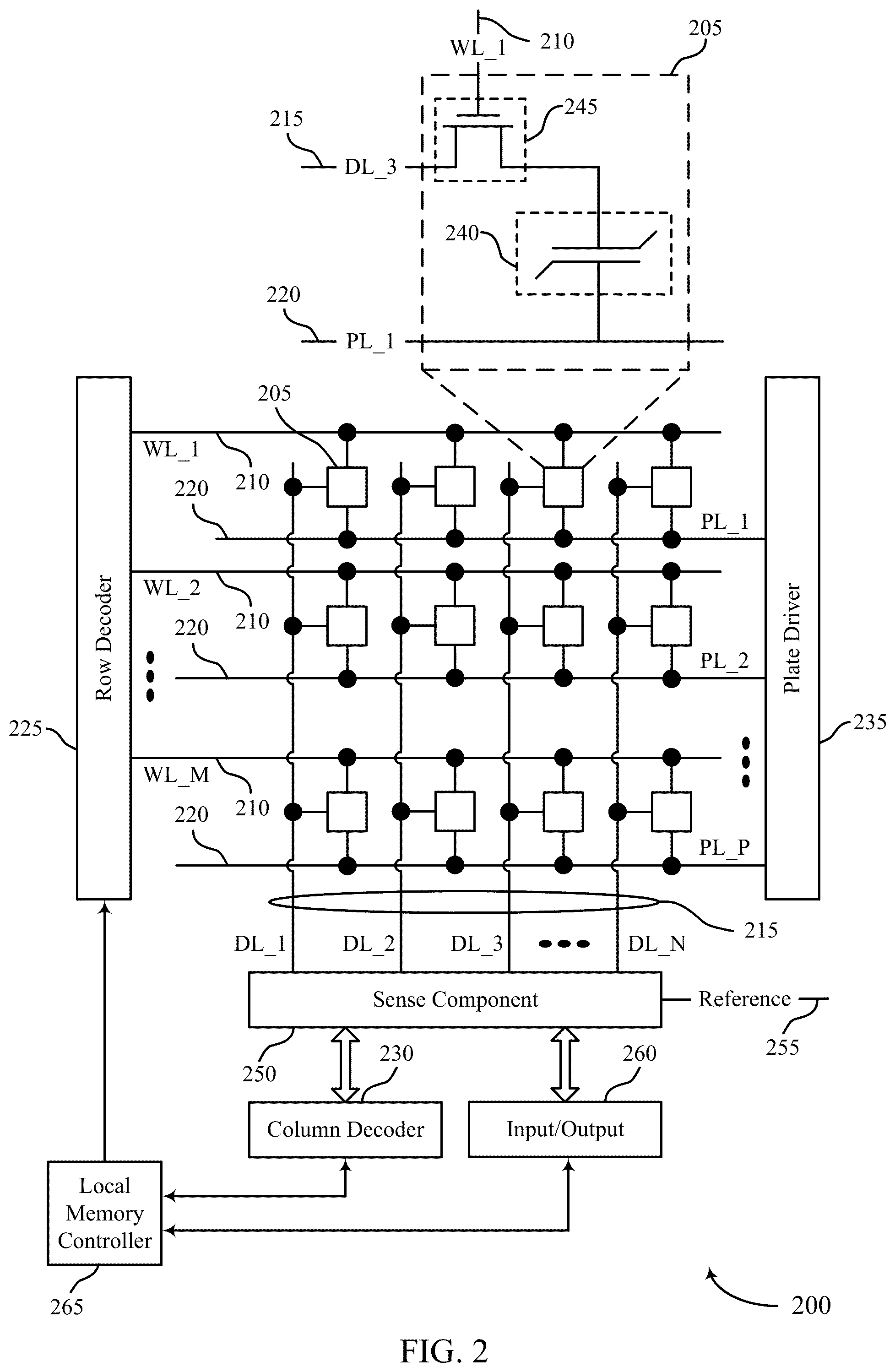 Patent US12314580 Figure 2 – Row address latching for multiple activate command protocol