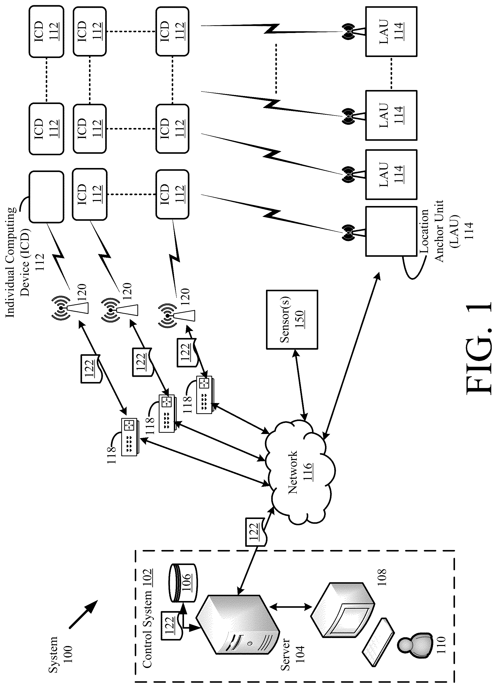 Patent US12314622 Figure 1 – Stadium display system