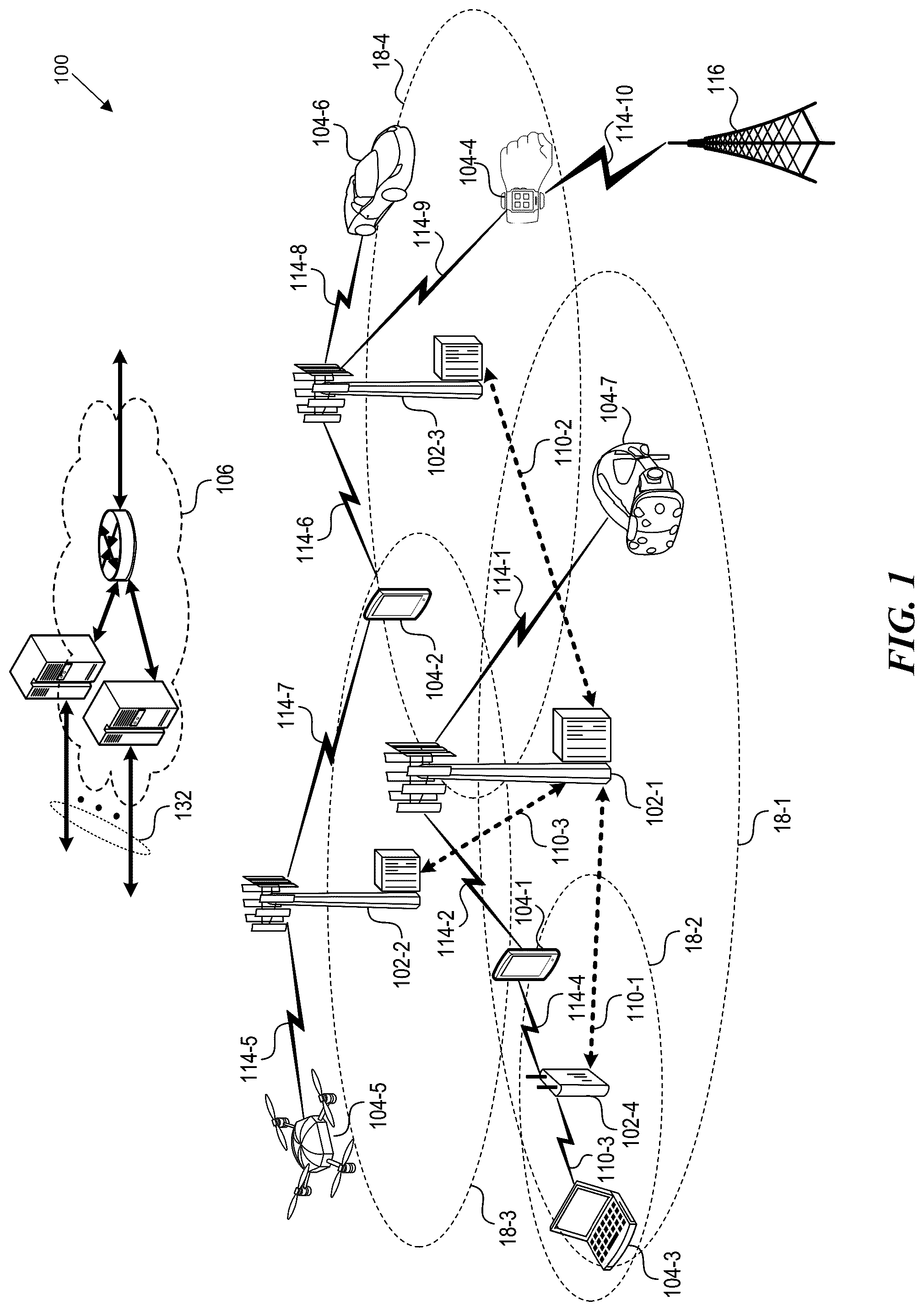 Patent US12314626 Figure 1 – Enable interaction between a user and an agent of a 5G wireless telecommunication network using augmented reality glasses
