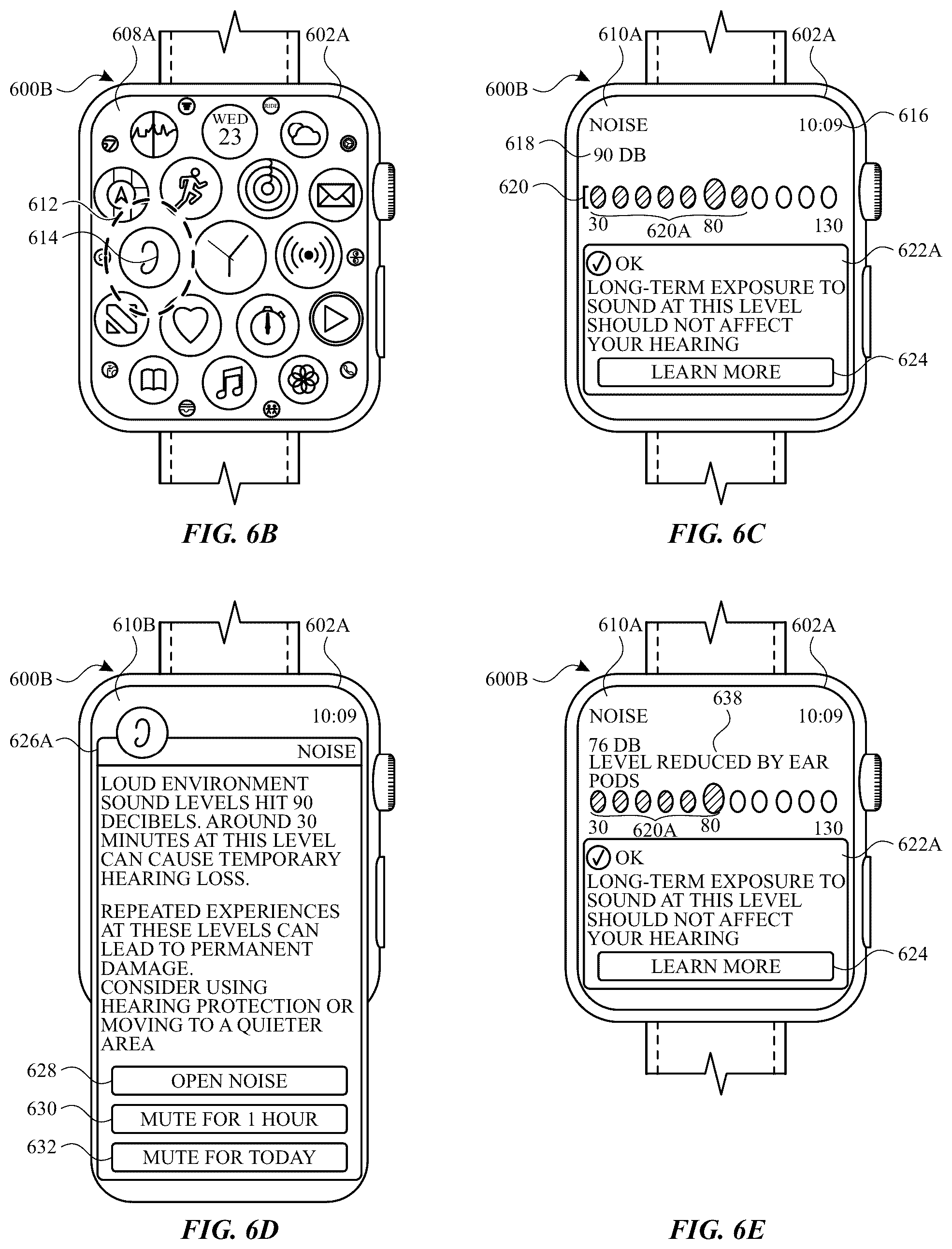 Patent US12314632 Figure 10 – Methods and user interfaces for monitoring sound reduction