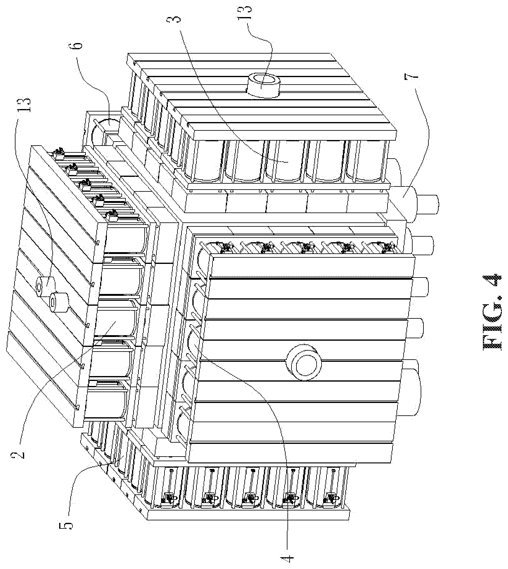 Patent US12314636 Figure 4 – Three-dimensional loading structure of ultra-large physical simulation facility for deep engineering disasters