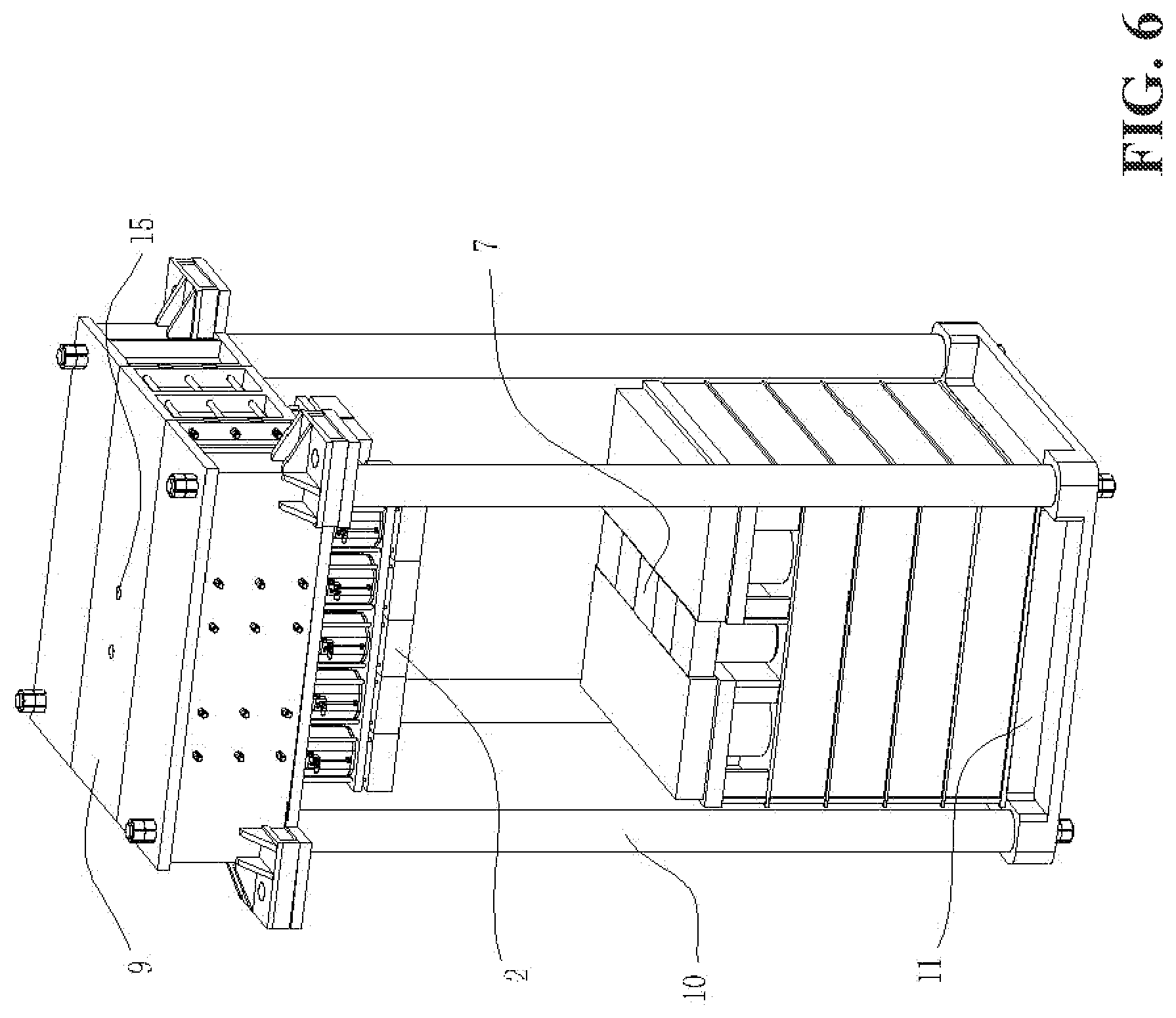 Patent US12314636 Figure 6 – Three-dimensional loading structure of ultra-large physical simulation facility for deep engineering disasters