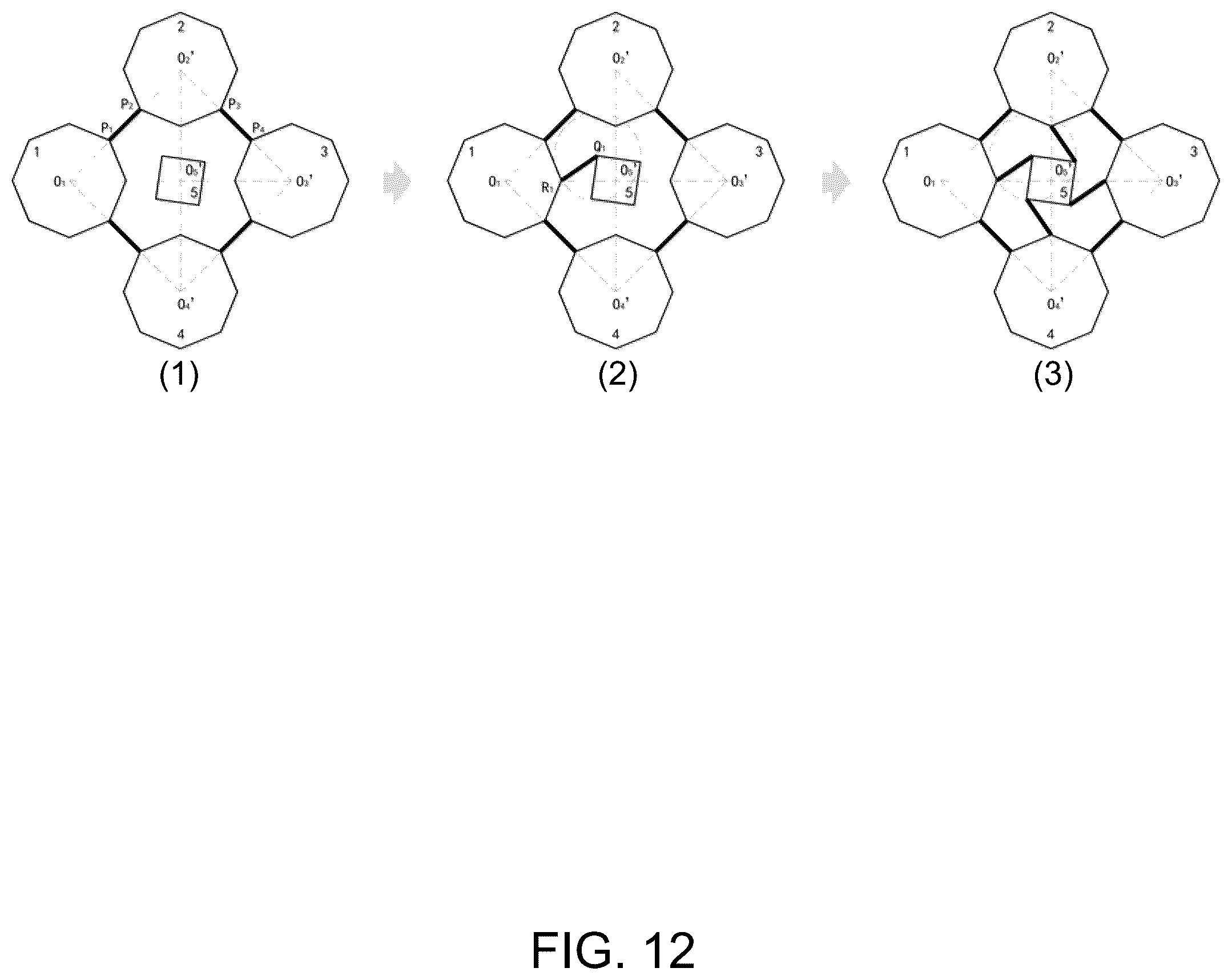 Patent US12314637 Figure 12 – Method for generating planar expandable structure by adding hinged points and hinged rods