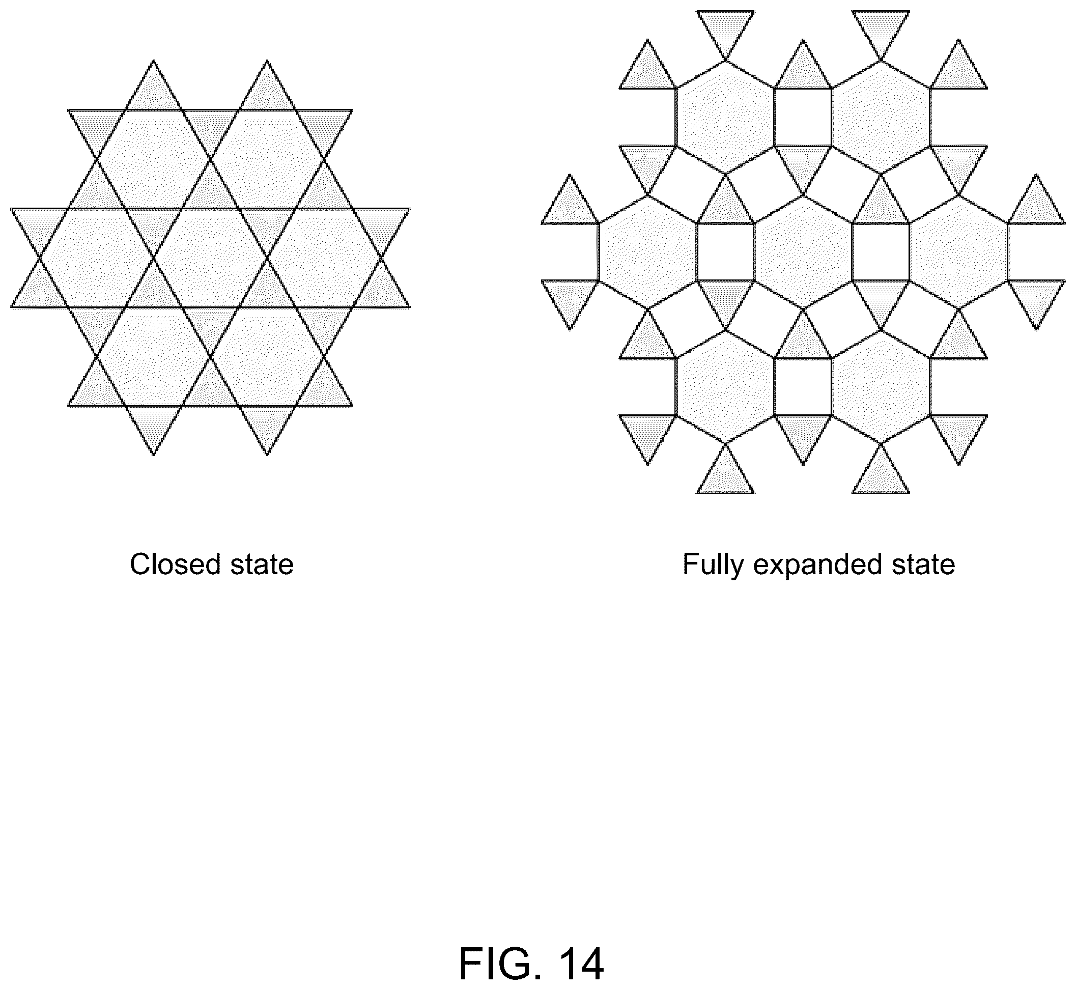 Patent US12314637 Figure 14 – Method for generating planar expandable structure by adding hinged points and hinged rods