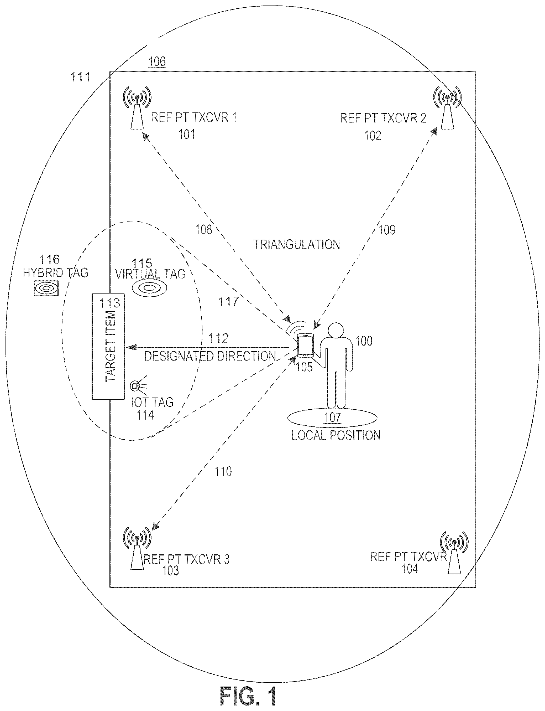 Patent US12314638 — Methods and apparatus for secure persistent location based digital content associated with a three-dimensional reference — Figure 1