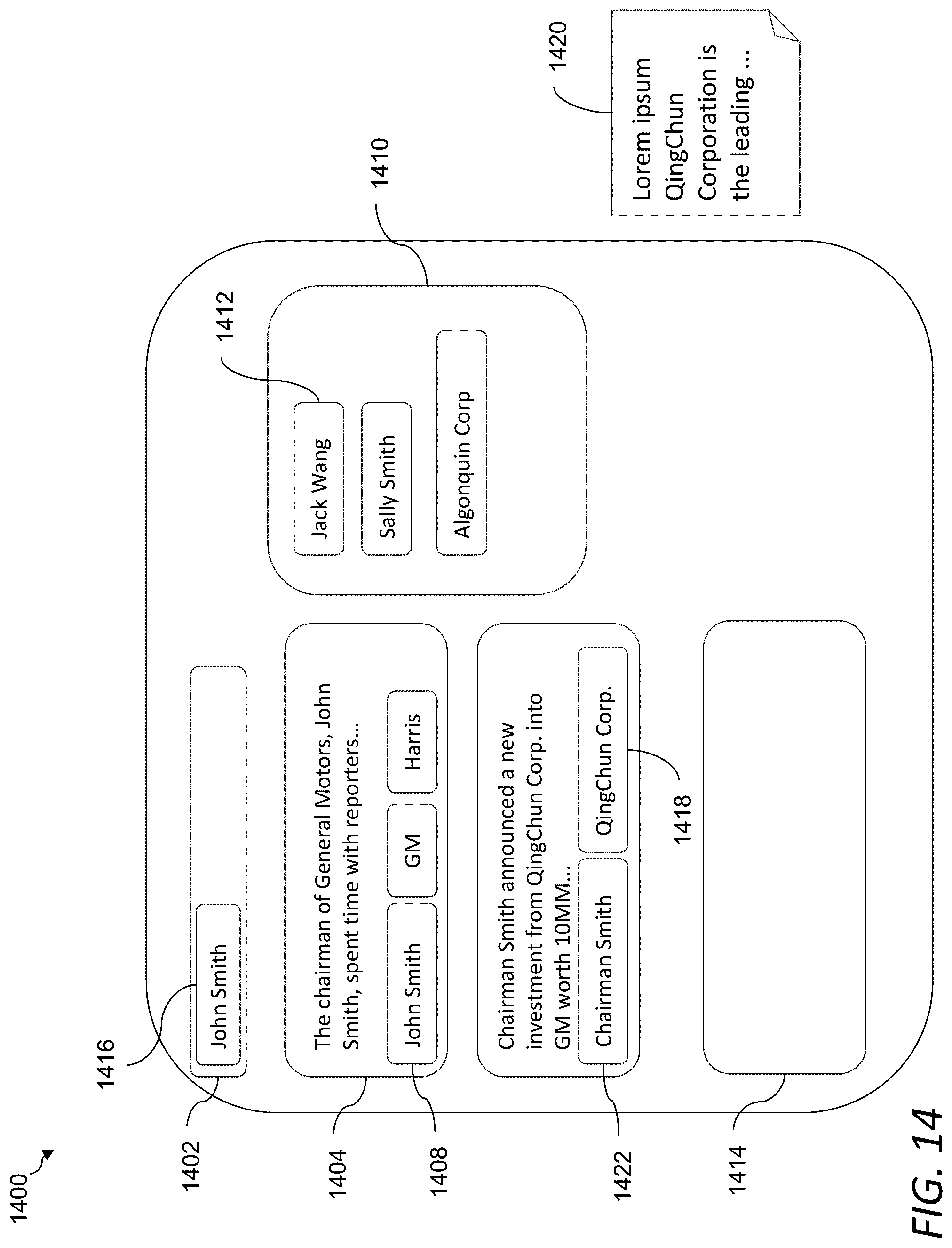 Patent US12314666 Figure 14 – Stable identification of entity mentions