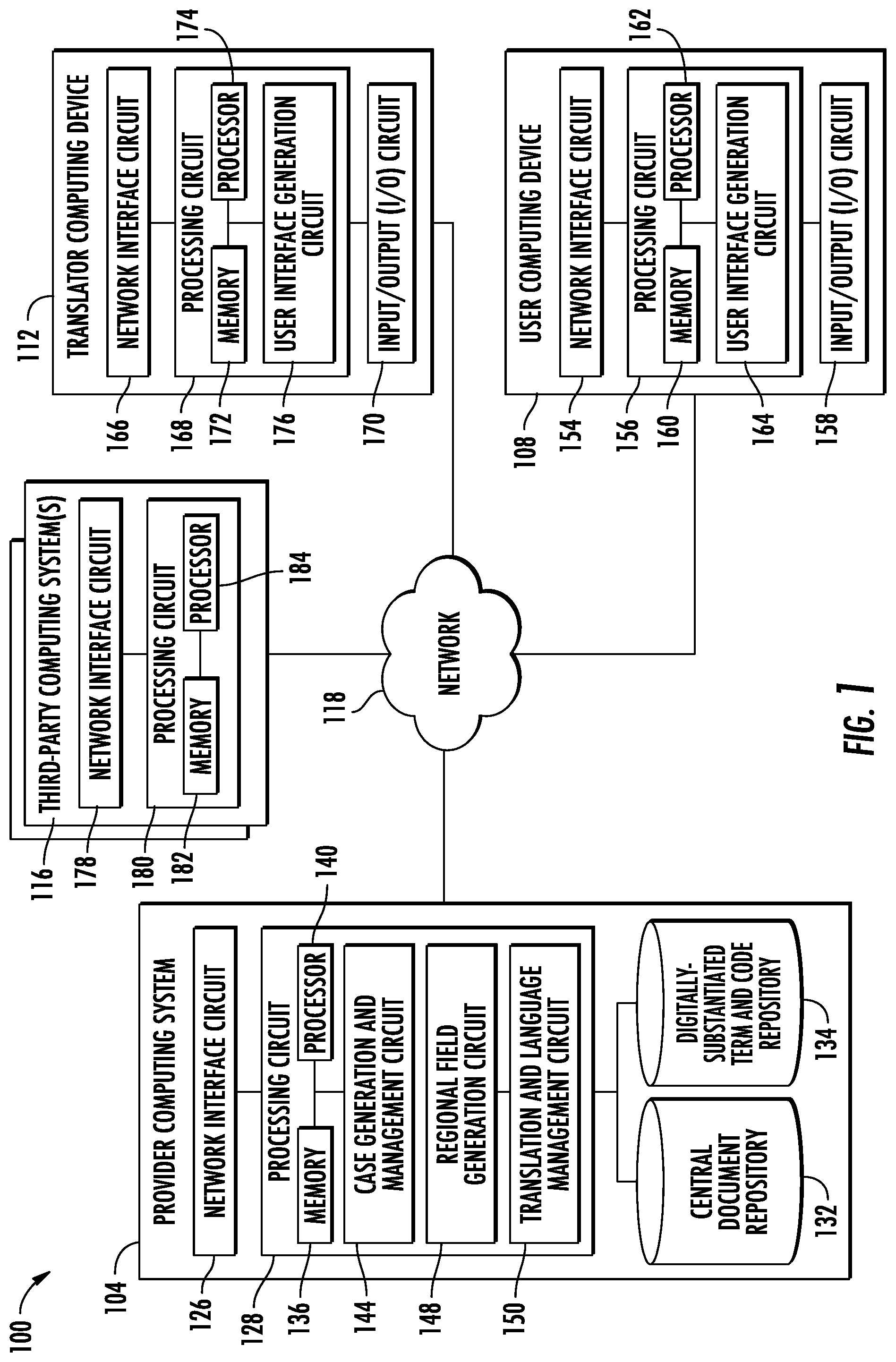 Patent US12314680 Figure 1 – Systems and methods for multilingual data processing and arrangement on a multilingual user interface
