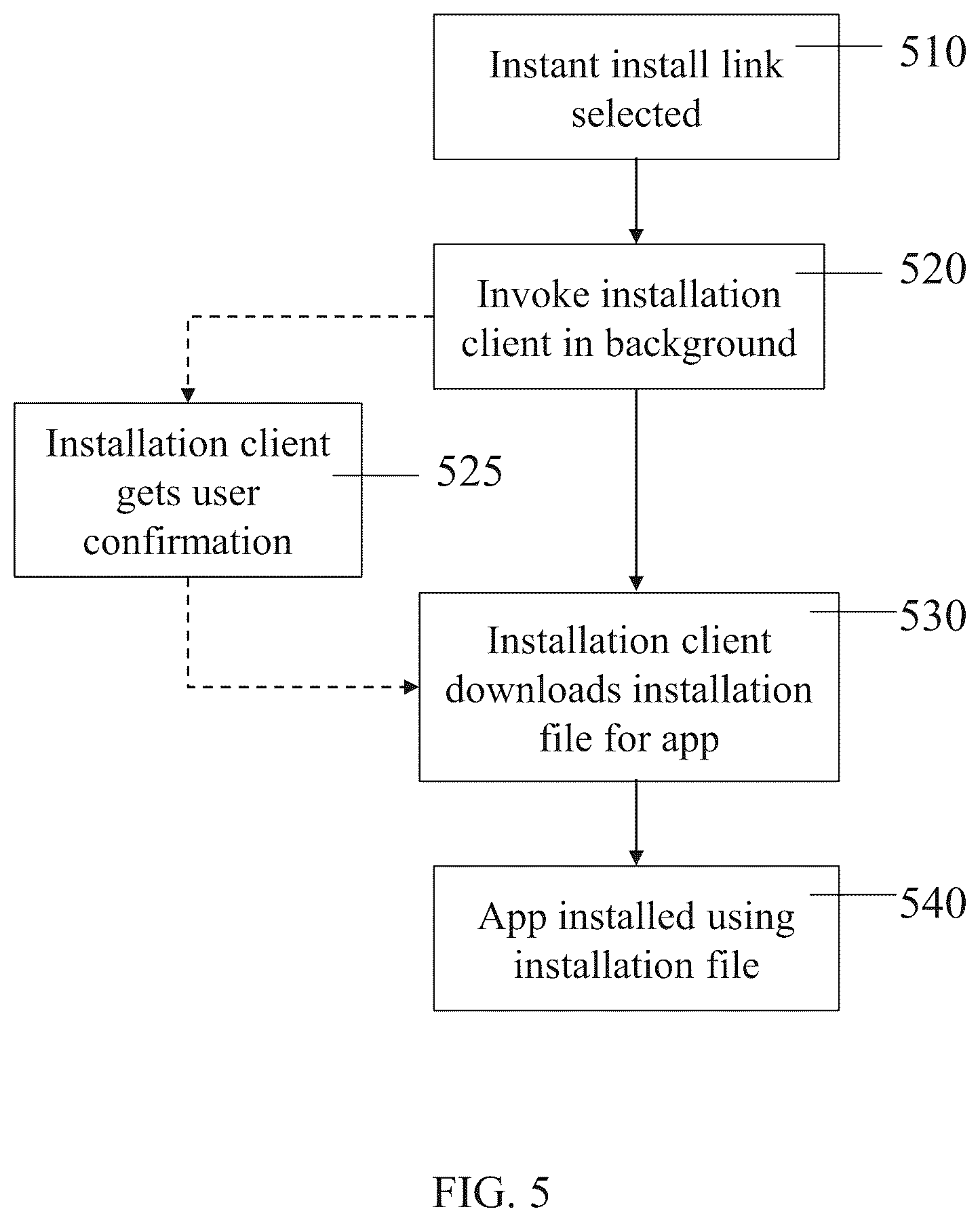 Patent US12314697 Figure 8 – Instant installation of apps