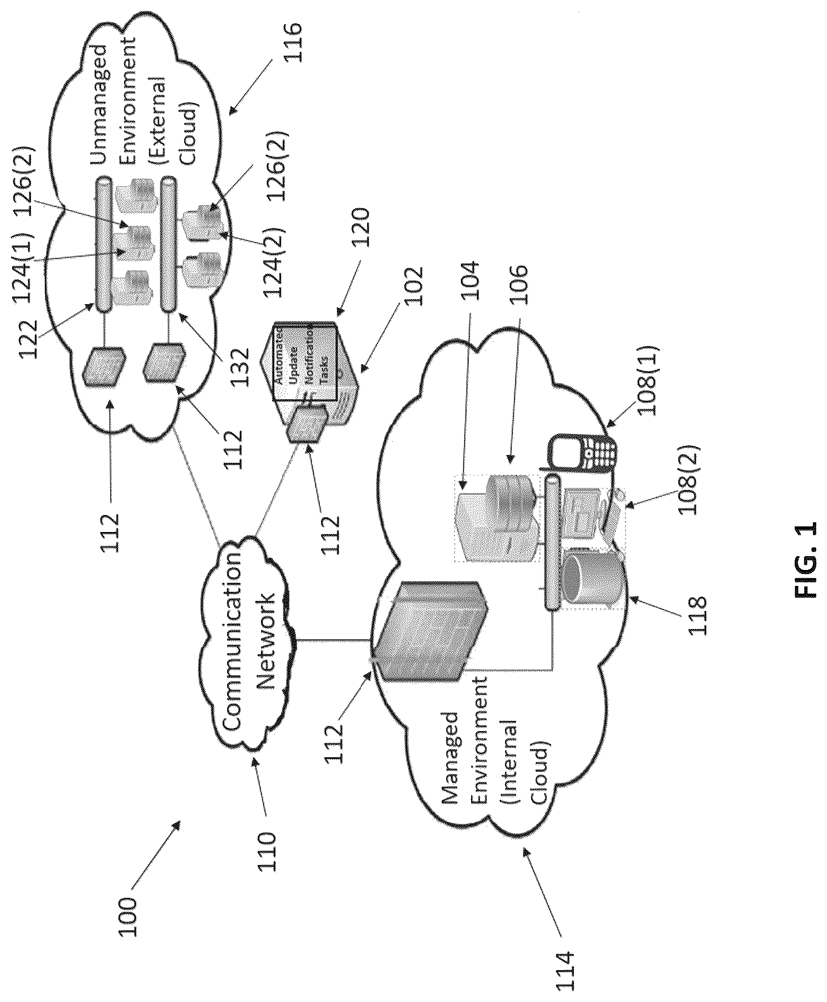 Patent US12314702 Figure 1 – Automated update notification of tasks tool