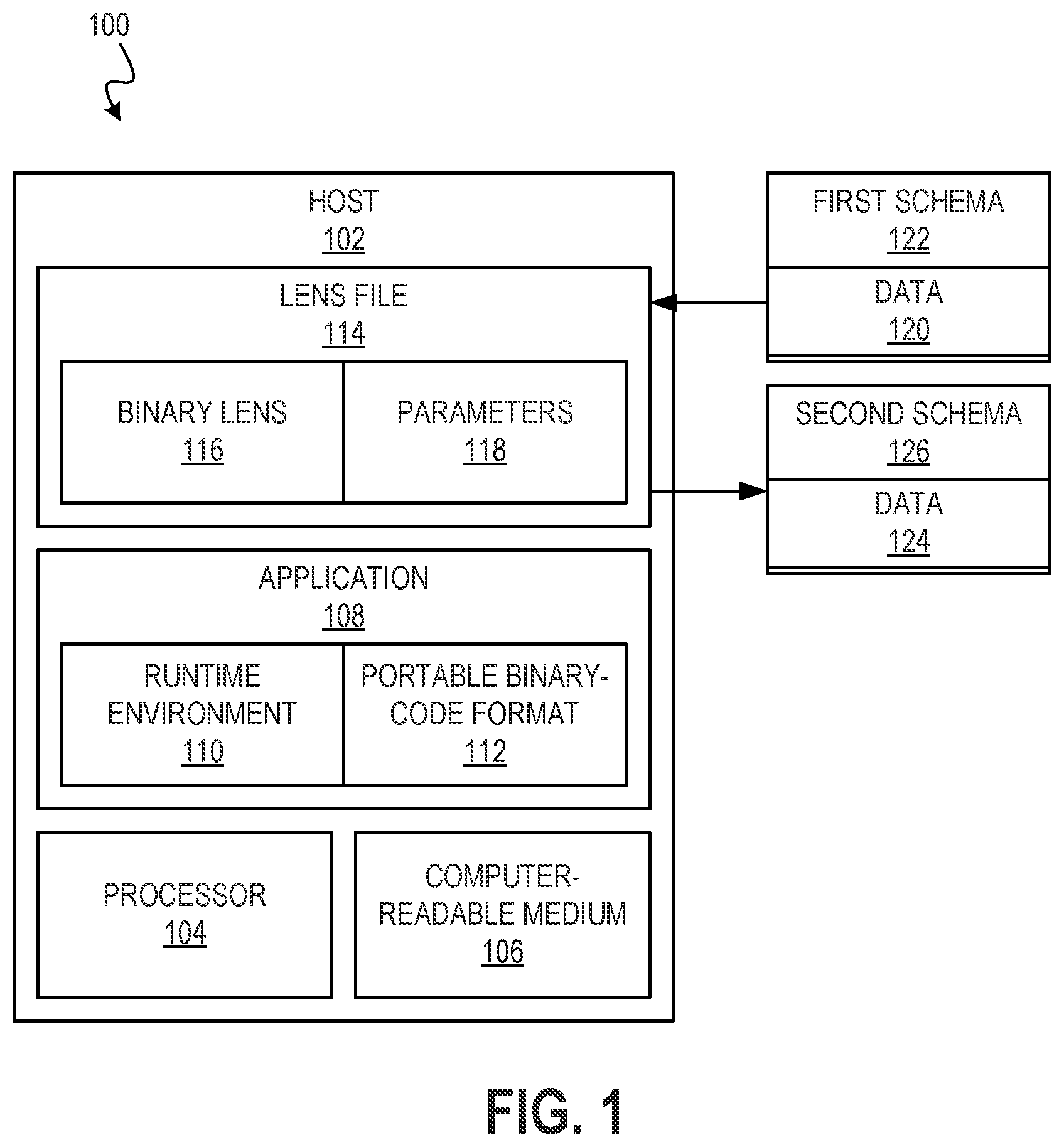 Patent US12314747 Figure 1 – Lenses with portable binary code