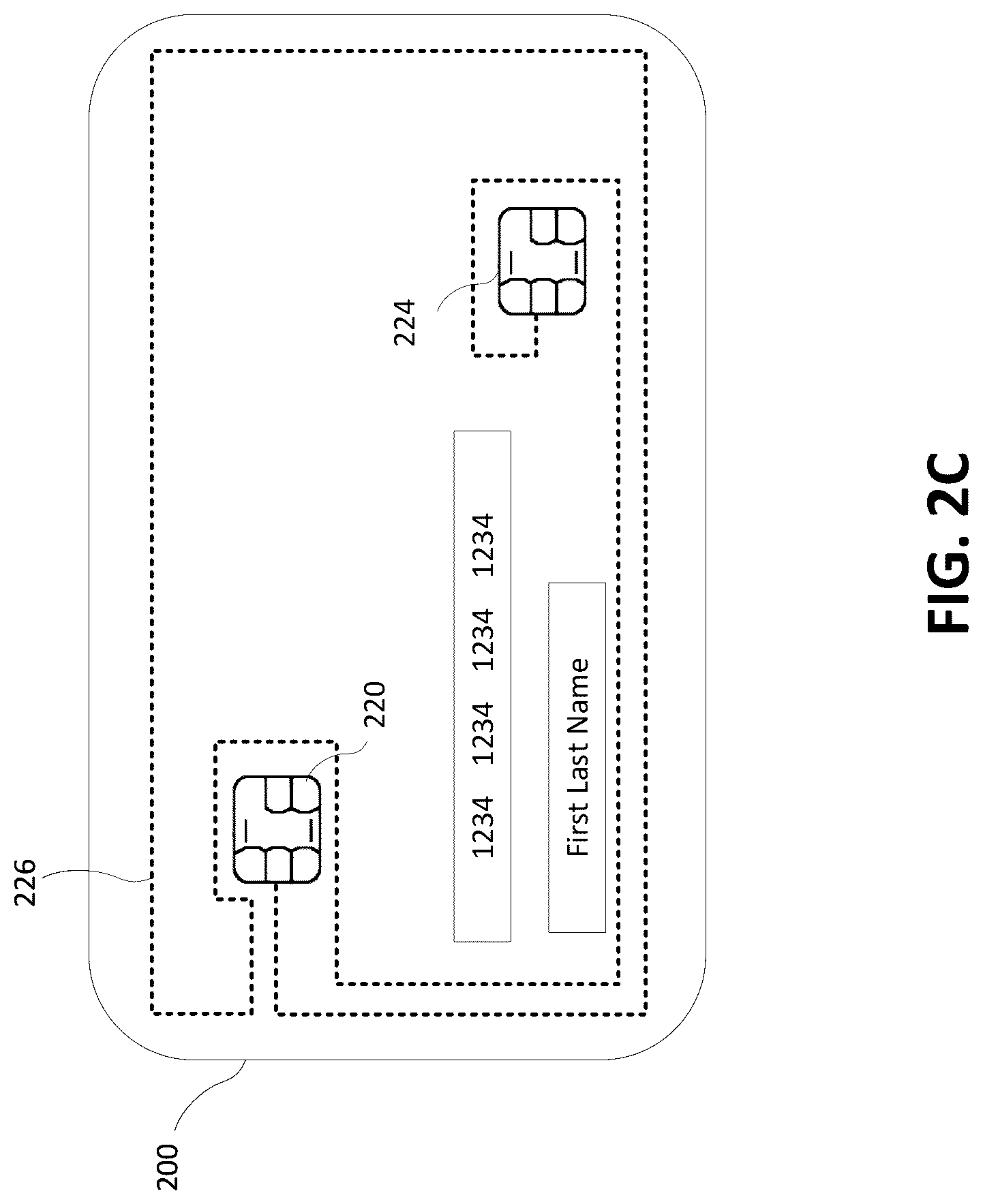 Patent US12314792 Figure 4 – Orientationless chip layout for a transaction card