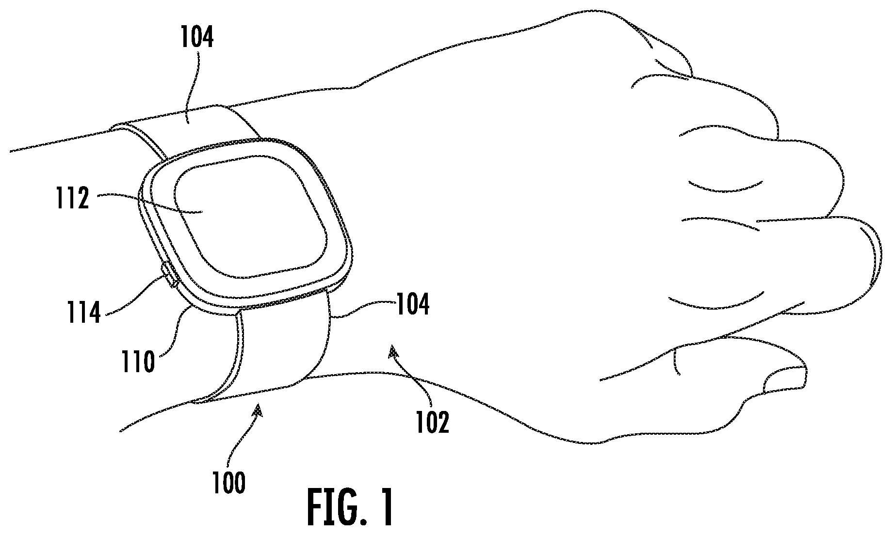 Patent US12314795 Figure 1 – Conductive ink-based parasitic element for a device antenna