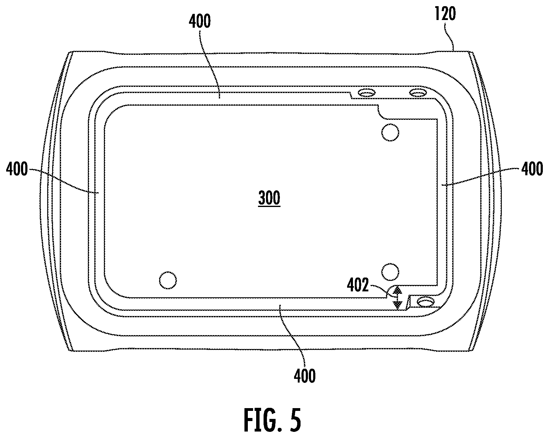 Patent US12314795 Figure 5 – Conductive ink-based parasitic element for a device antenna