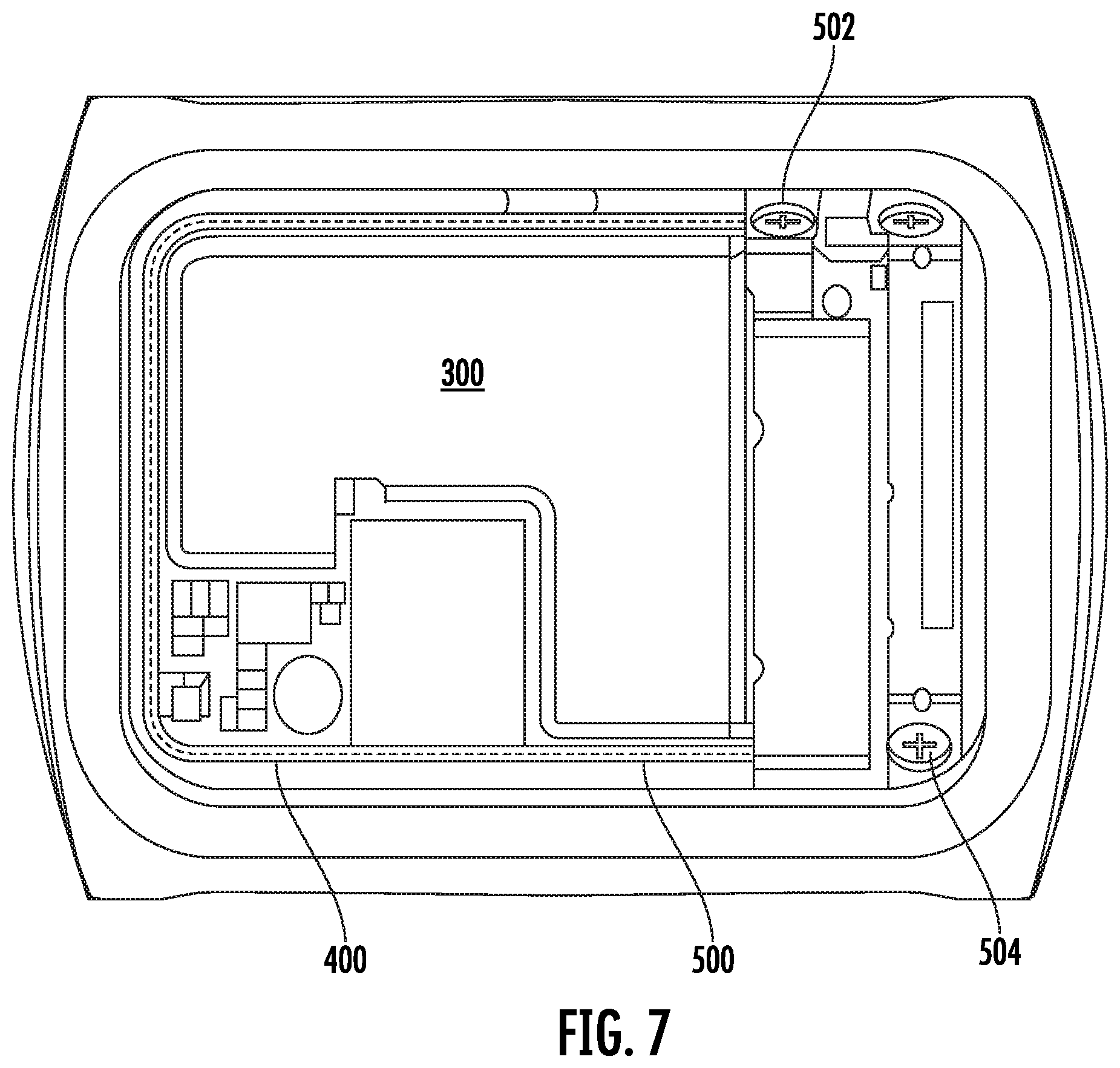 Patent US12314795 Figure 7 – Conductive ink-based parasitic element for a device antenna