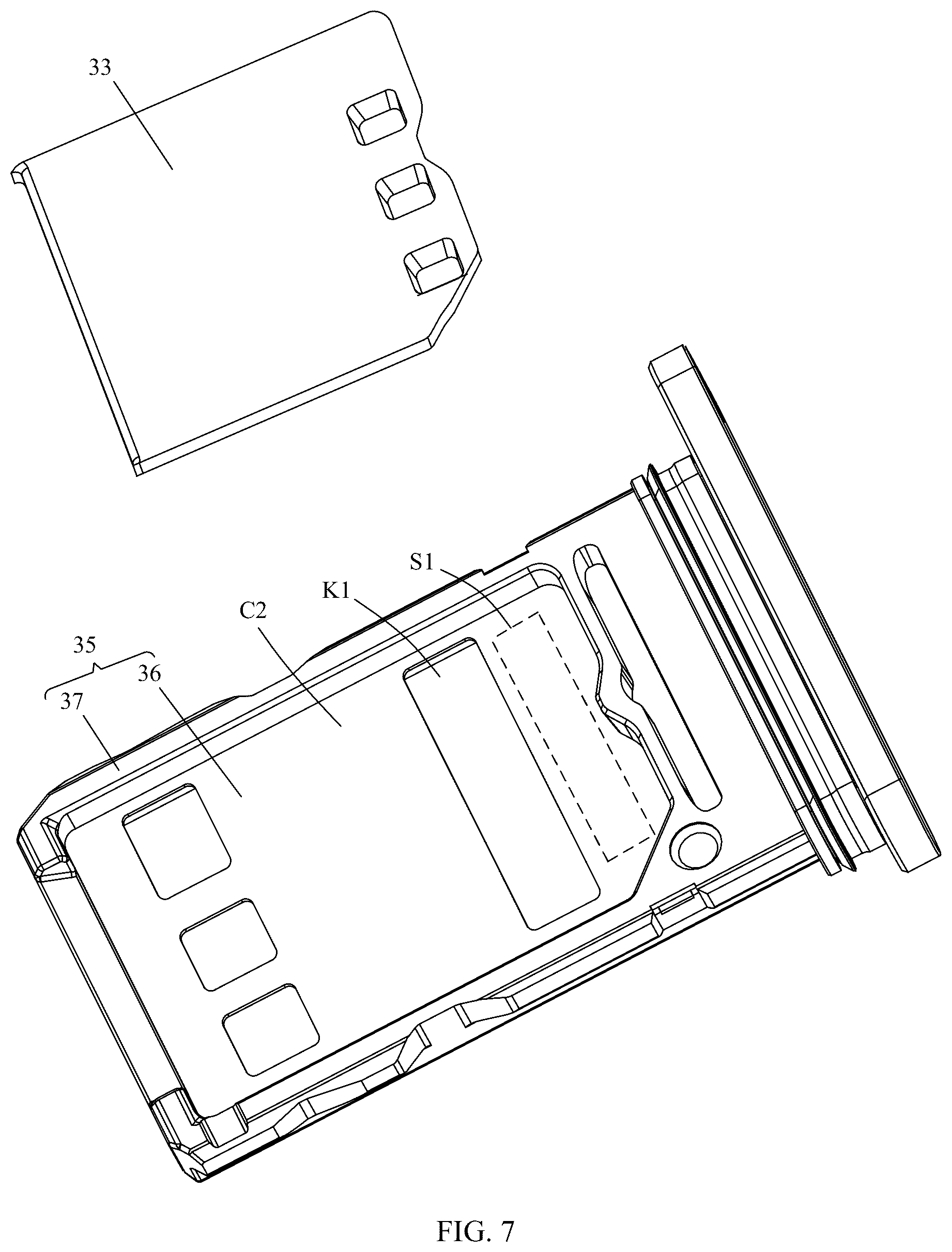 Patent US12314797 Figure 7 – Single-card holder, electronic device, and card holder recognition method