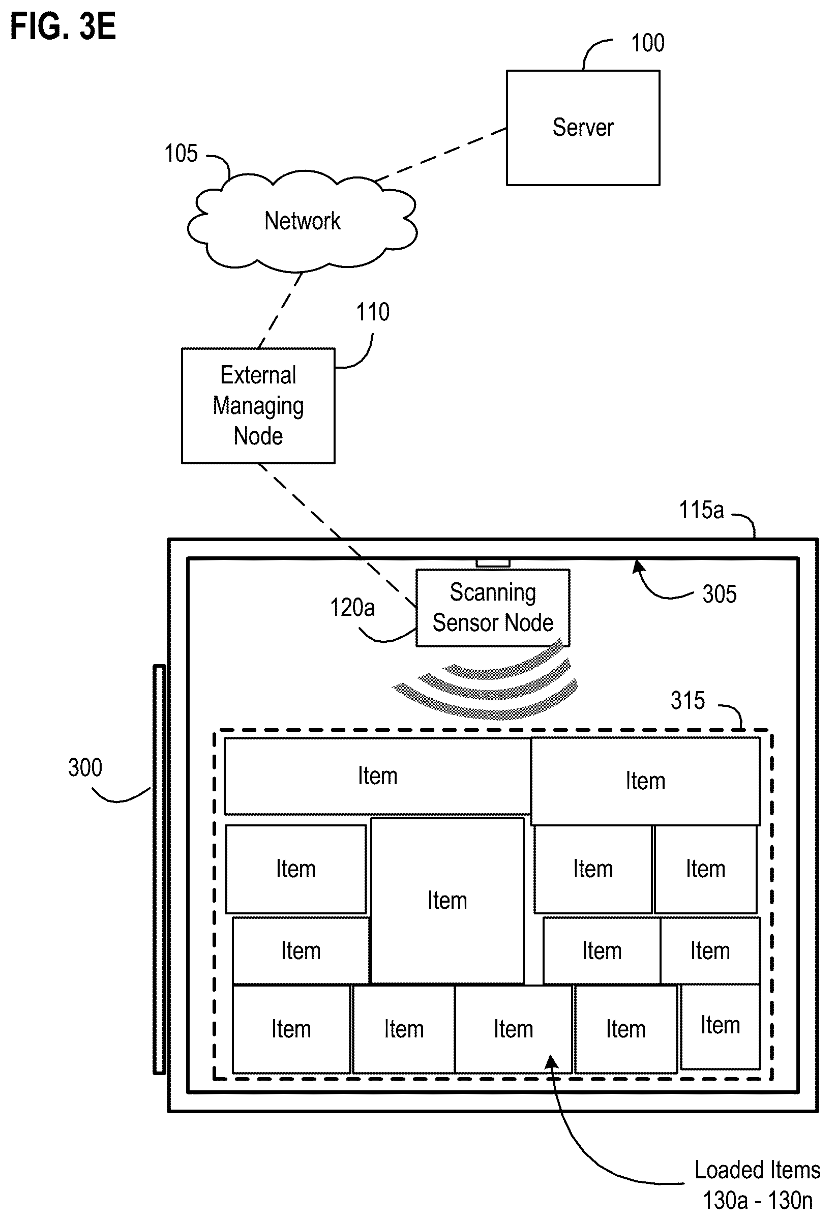 Patent US12314799 Figure 7 – Systems, apparatus, and methods for quantifying space within a container using a removable scanning sensor node