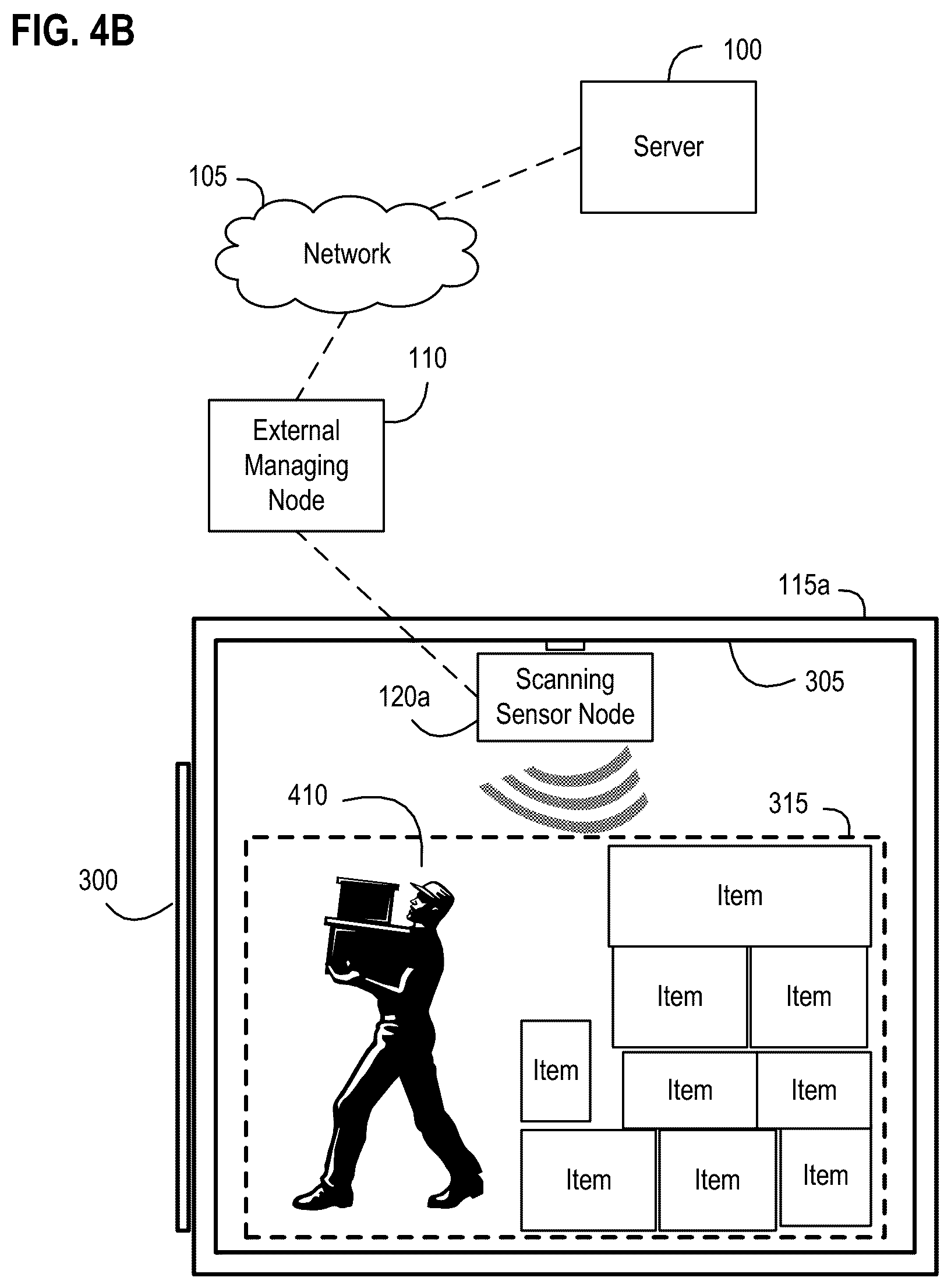 Patent US12314799 Figure 9 – Systems, apparatus, and methods for quantifying space within a container using a removable scanning sensor node
