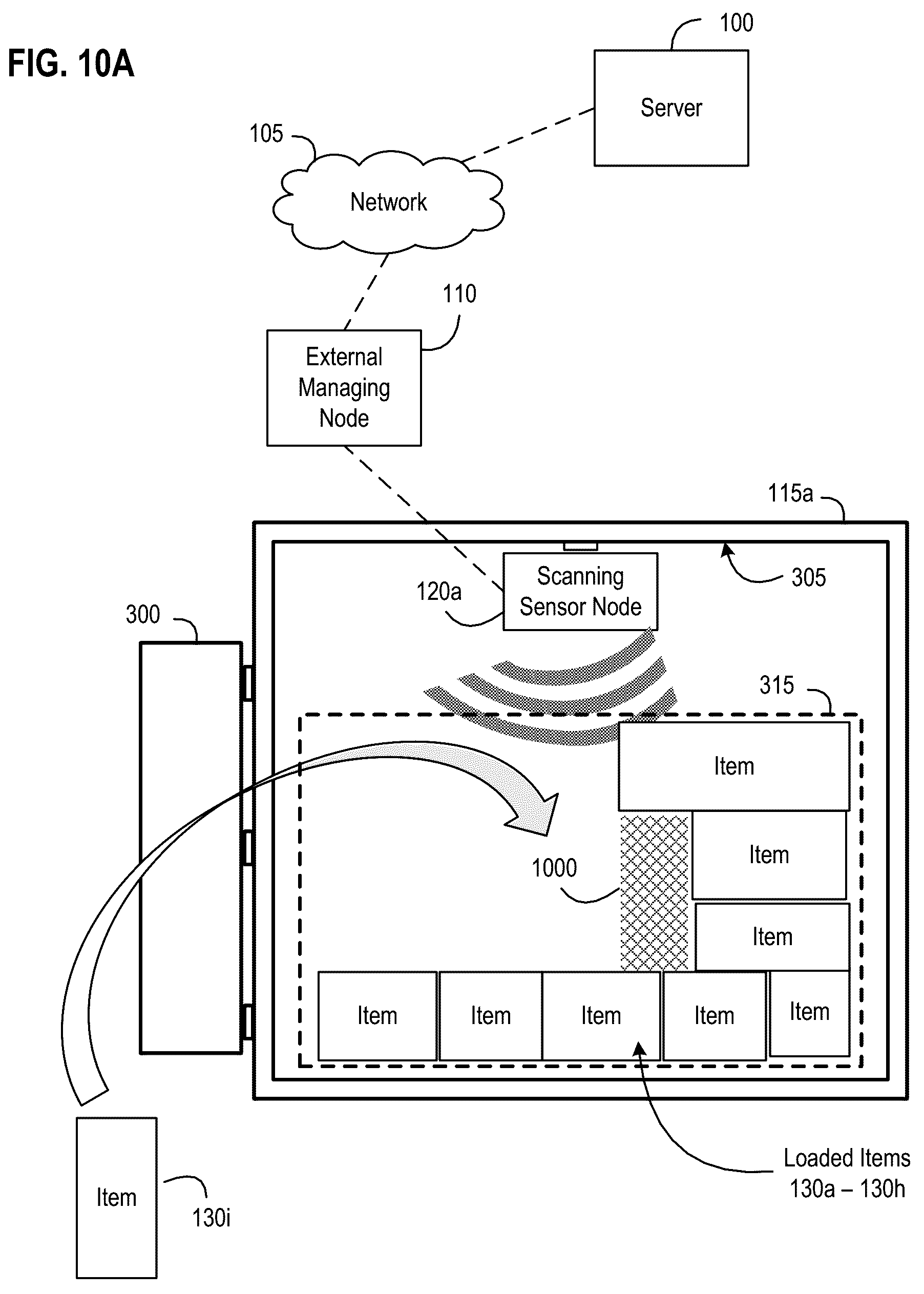 Patent US12314799 Figure 16 – Systems, apparatus, and methods for quantifying space within a container using a removable scanning sensor node