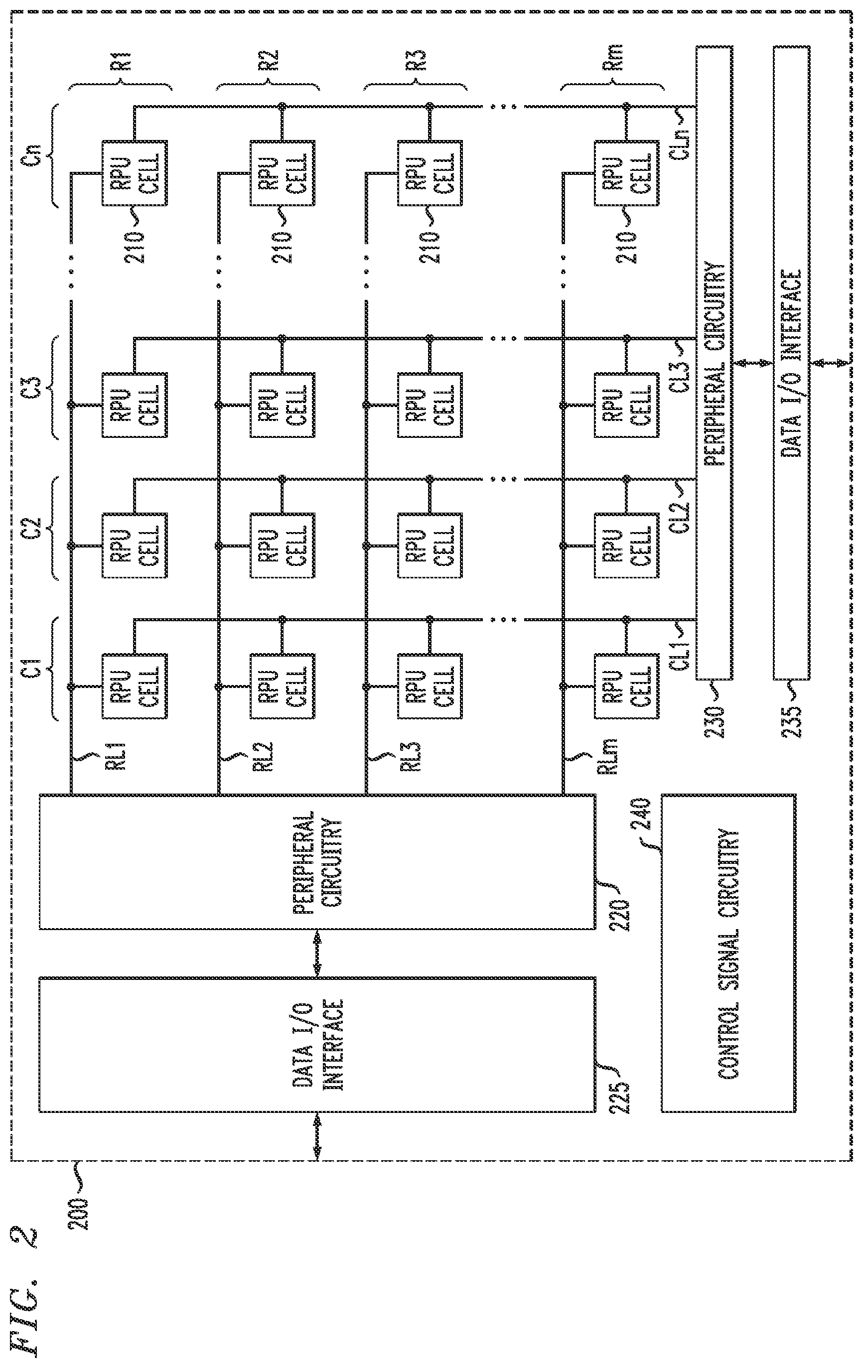 Patent US12314844 Figure 2 – Extraction of weight values in resistive processing unit array