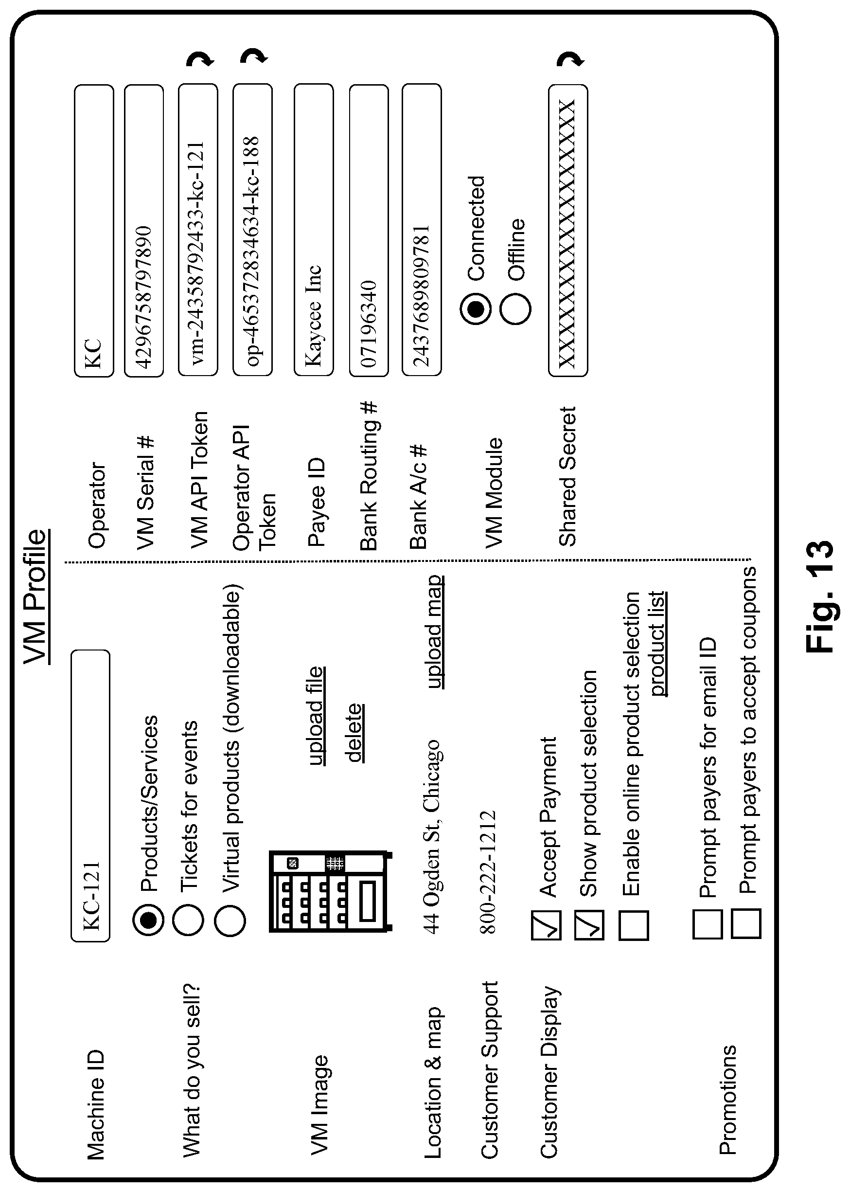 Patent US12314913 Figure 14 – Mobile payment and product selection modules for vending machines