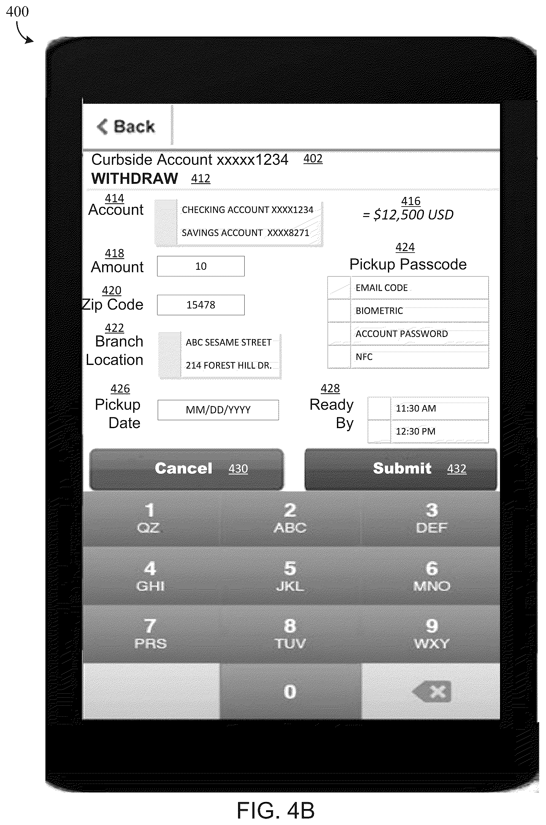 Patent US12314914 Figure 5 – Systems and methods for completing transactions via curbside service