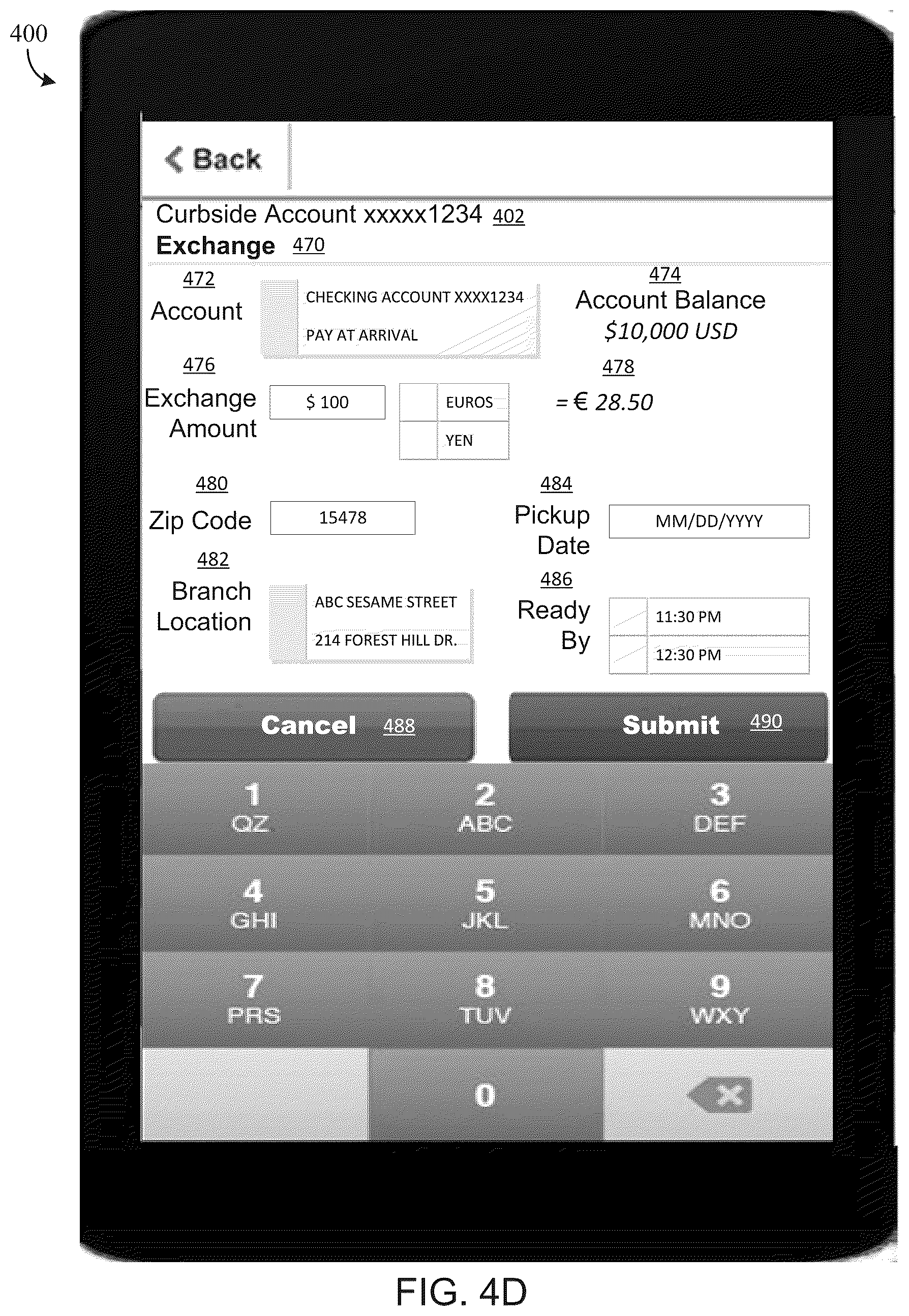Patent US12314914 Figure 7 – Systems and methods for completing transactions via curbside service