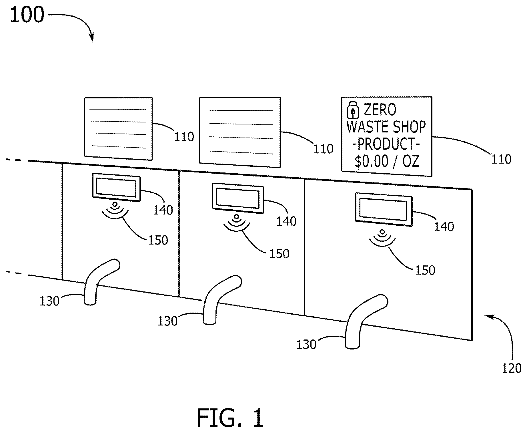 Patent US12314924 Figure 1 – RFID dispenser and measuring system for consumer liquids