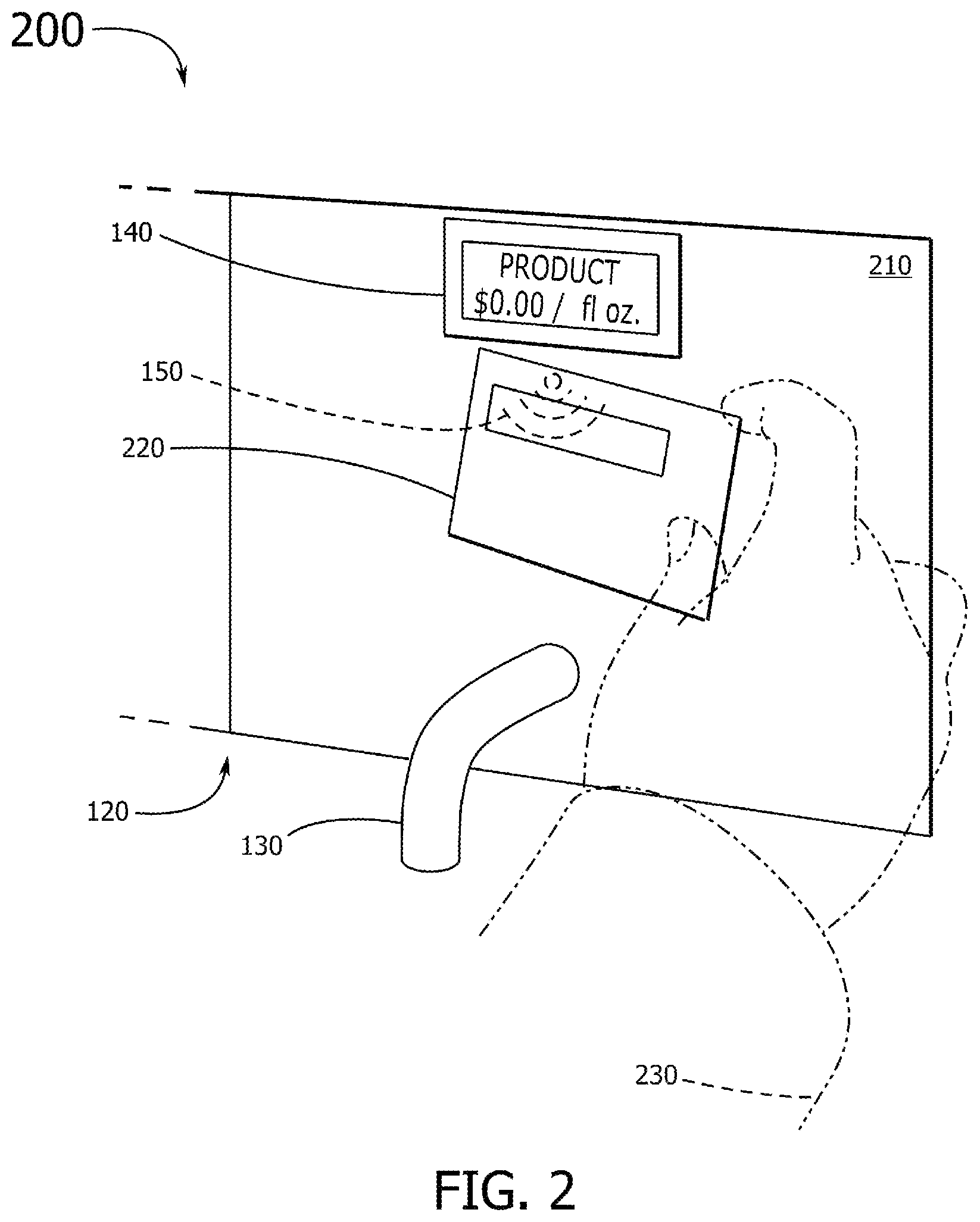 Patent US12314924 Figure 2 – RFID dispenser and measuring system for consumer liquids
