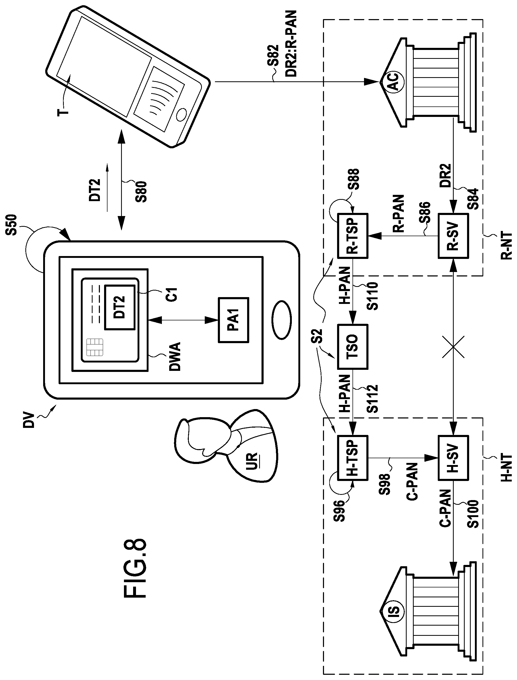 Patent US12314928 Figure 8 – Digital wallet application for mobile payment