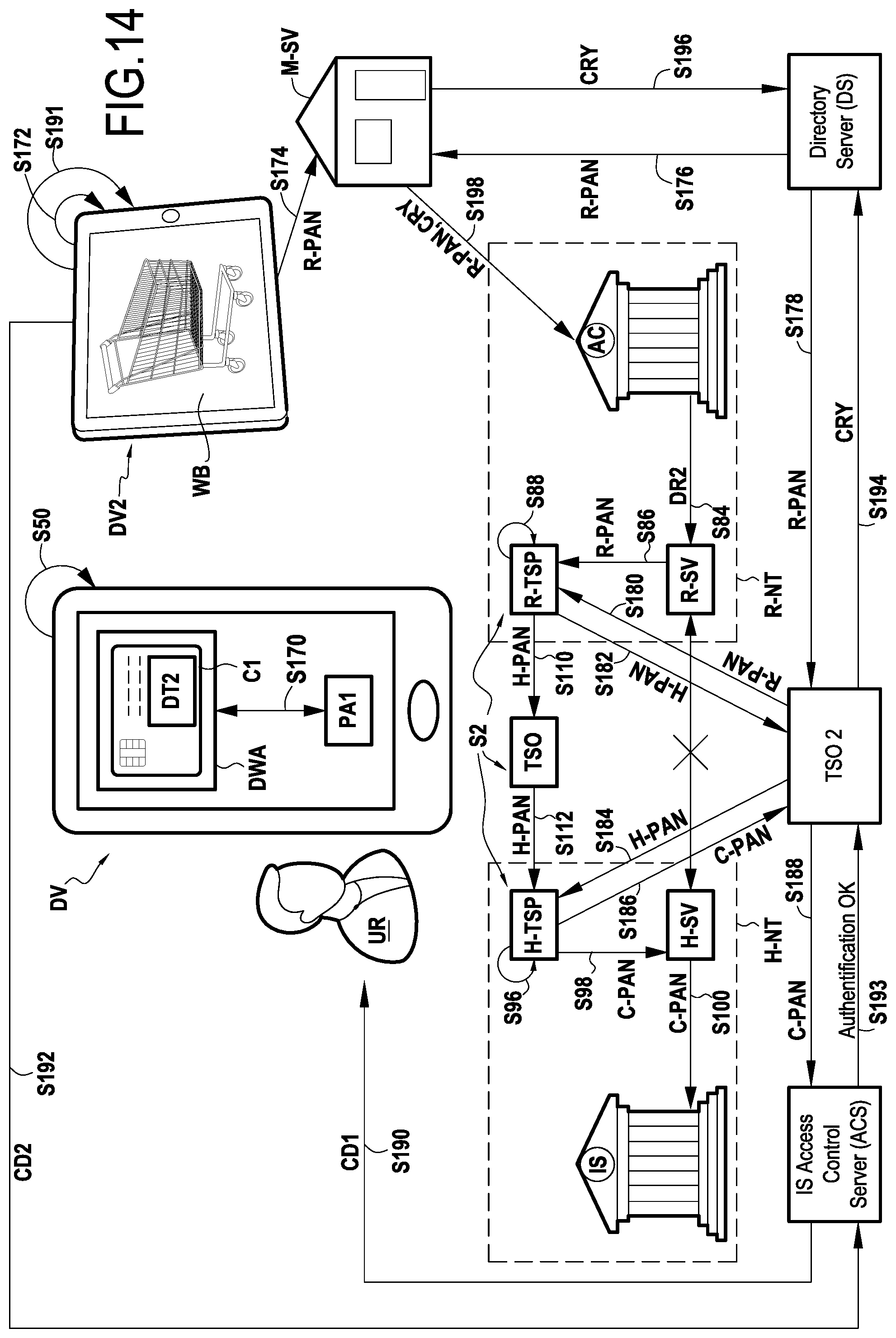 Patent US12314928 Figure 14 – Digital wallet application for mobile payment