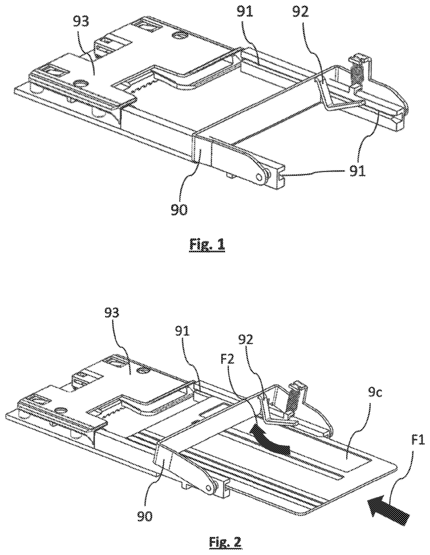 Patent US12314934 Figure 1 – Electronic transaction device comprising a mechanism affording protection against the insertion of a non-compliant object into the chip card reader