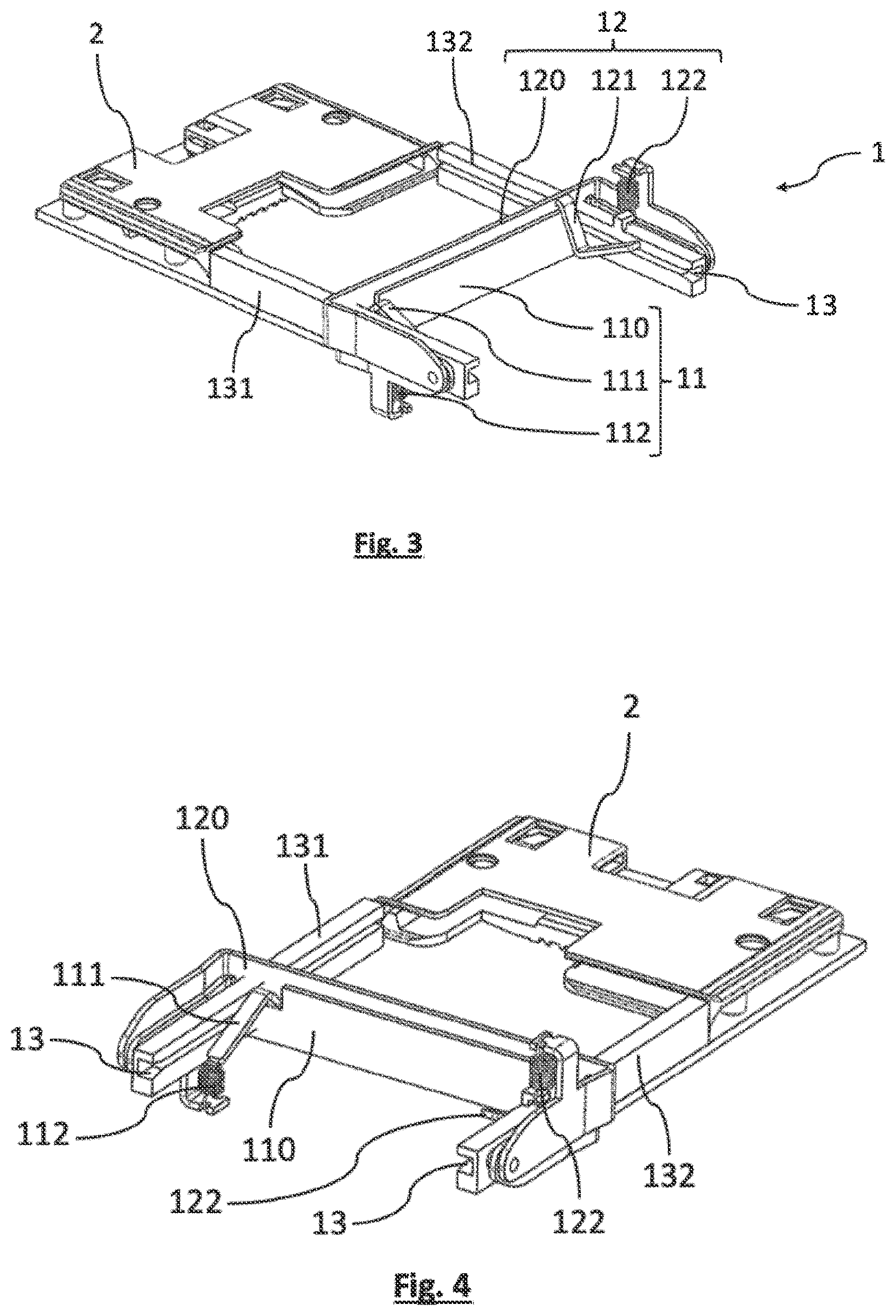 Patent US12314934 Figure 2 – Electronic transaction device comprising a mechanism affording protection against the insertion of a non-compliant object into the chip card reader