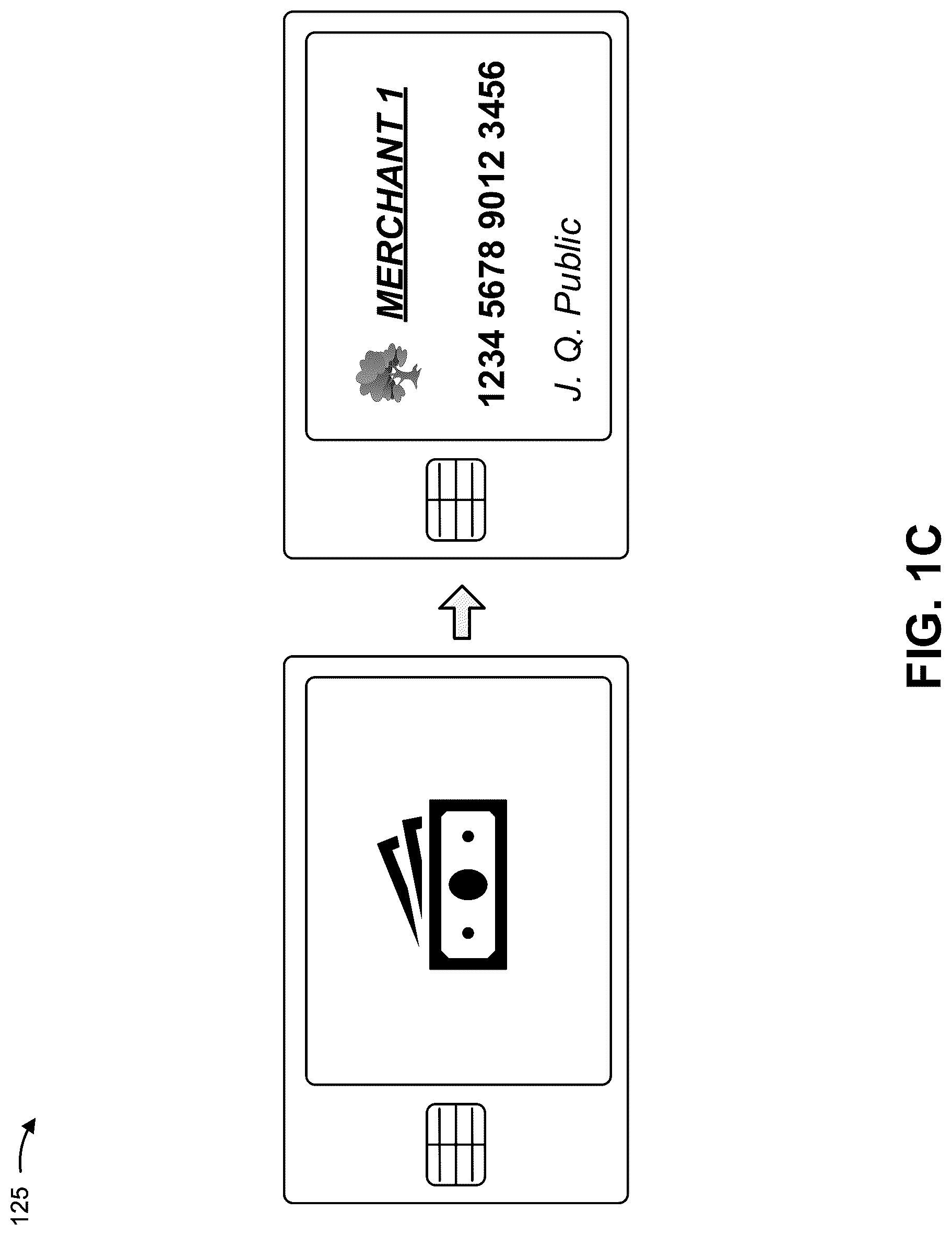 Patent US12314935 Figure 3 – Merchant location based display for a projectable transaction card