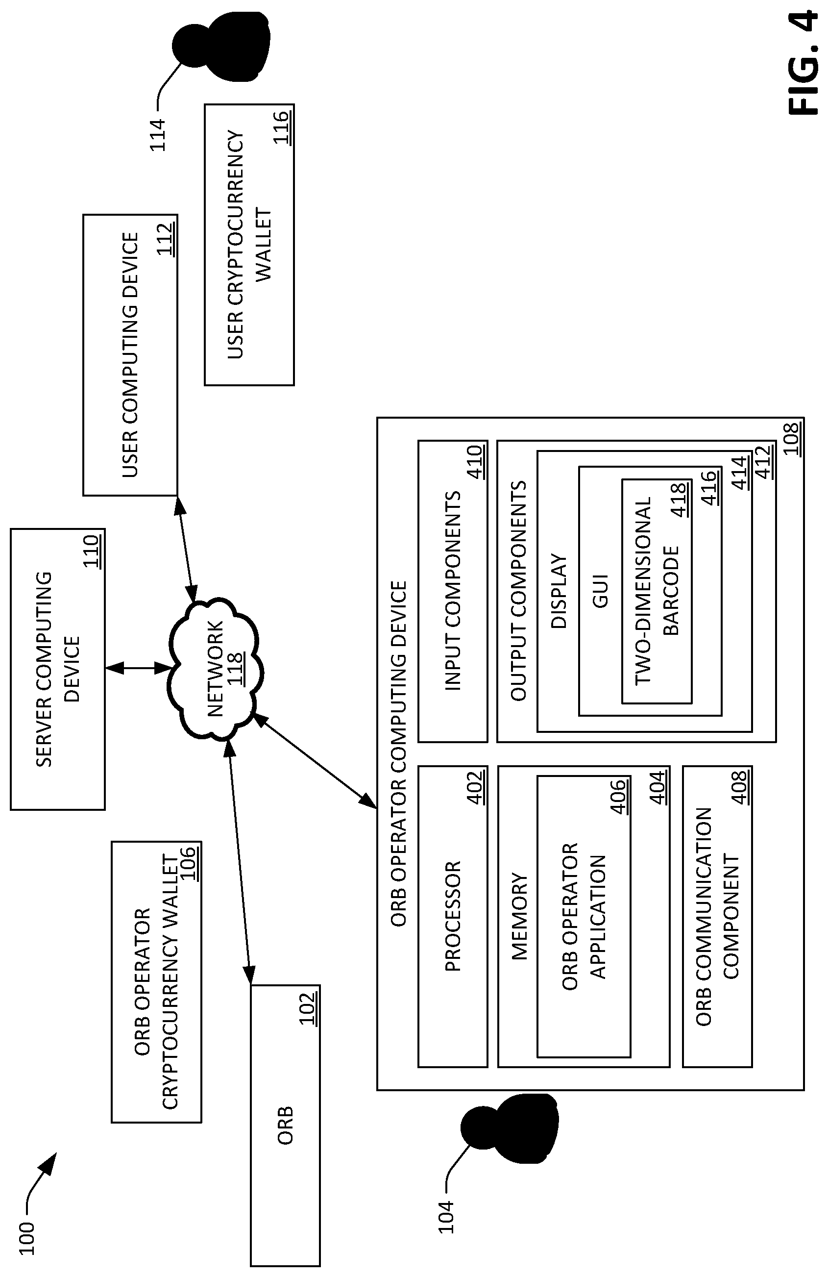 Patent US12314952 Figure 4 – Computing system for distributing cryptocurrency