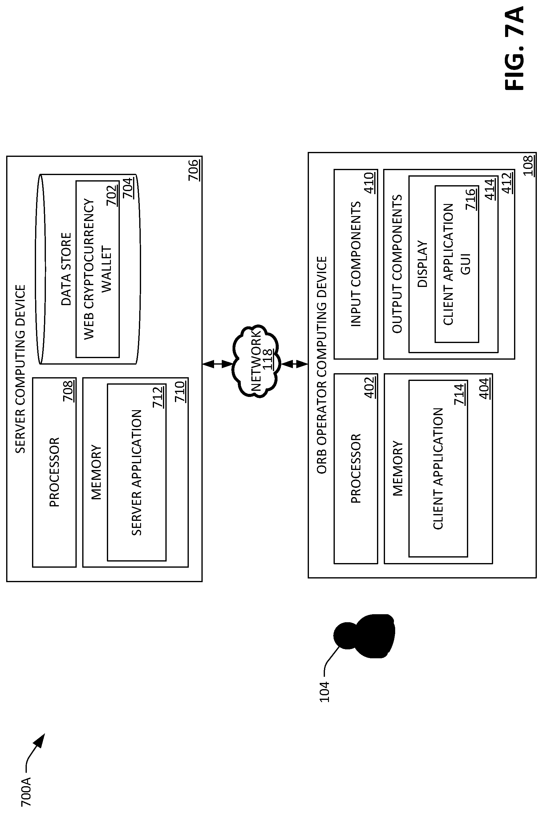 Patent US12314952 Figure 7 – Computing system for distributing cryptocurrency