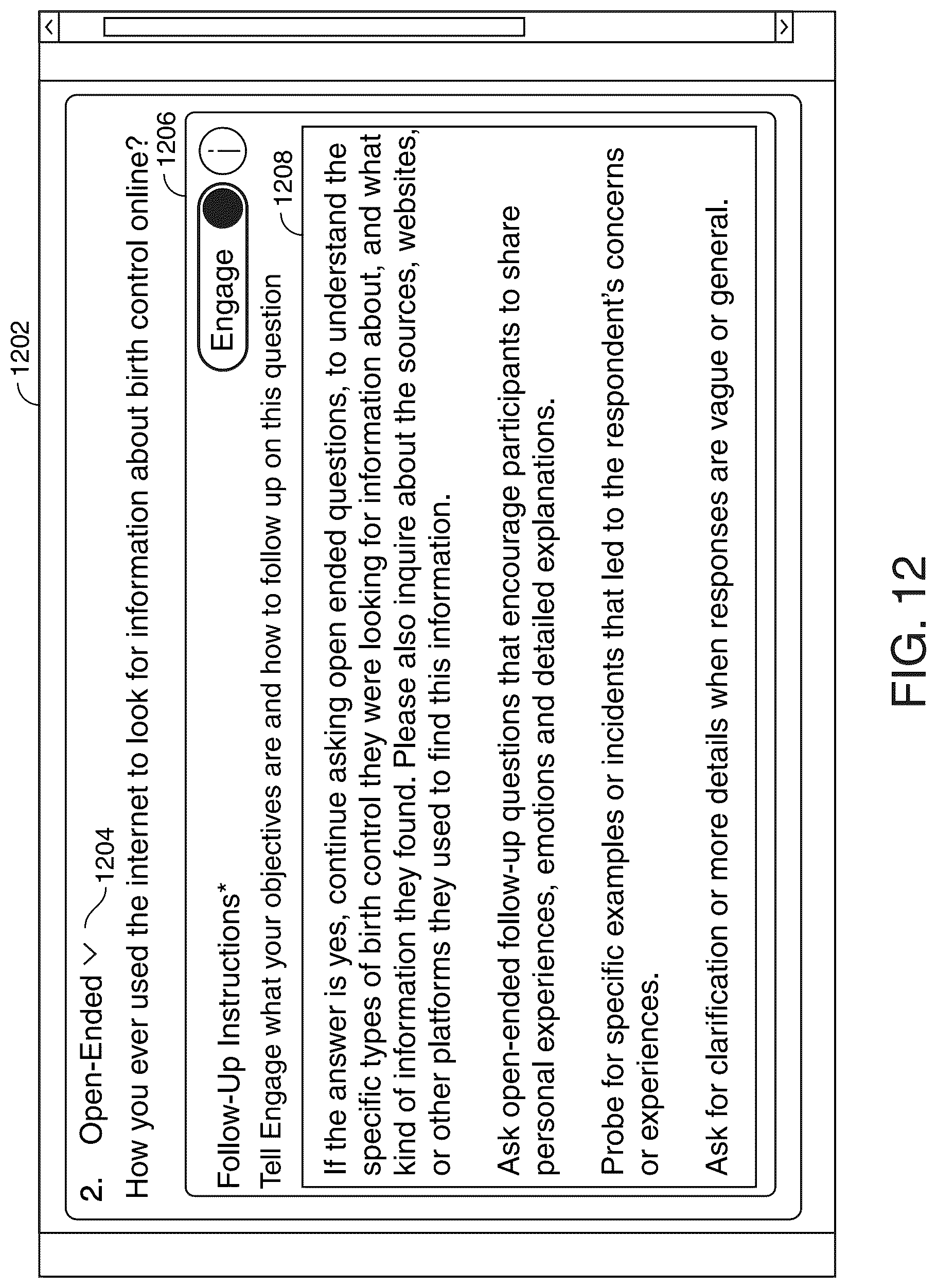 Patent US12314969 Figure 15 – Natural language survey system