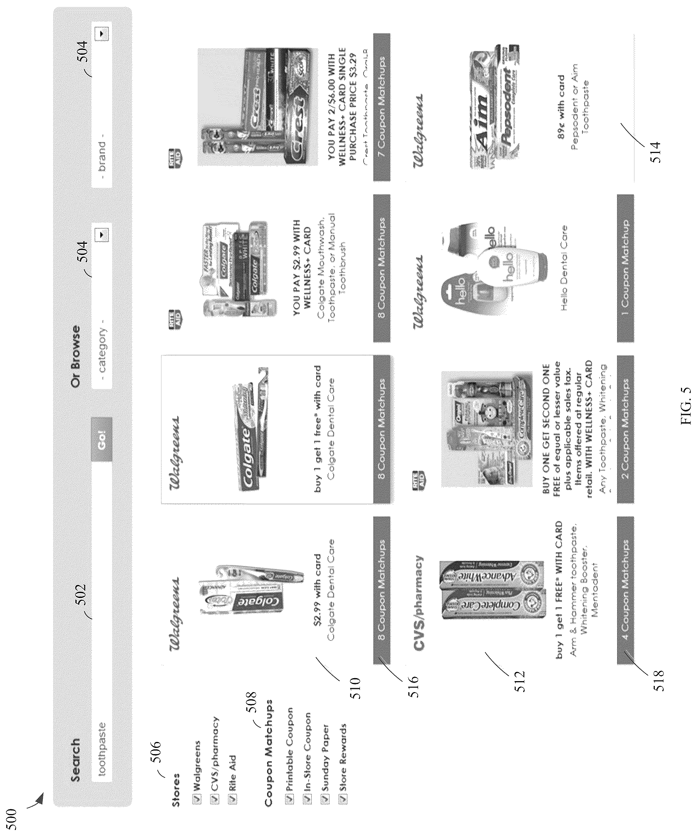 Patent US12314972 Figure 5 – Interface for interacting with transformed deal data